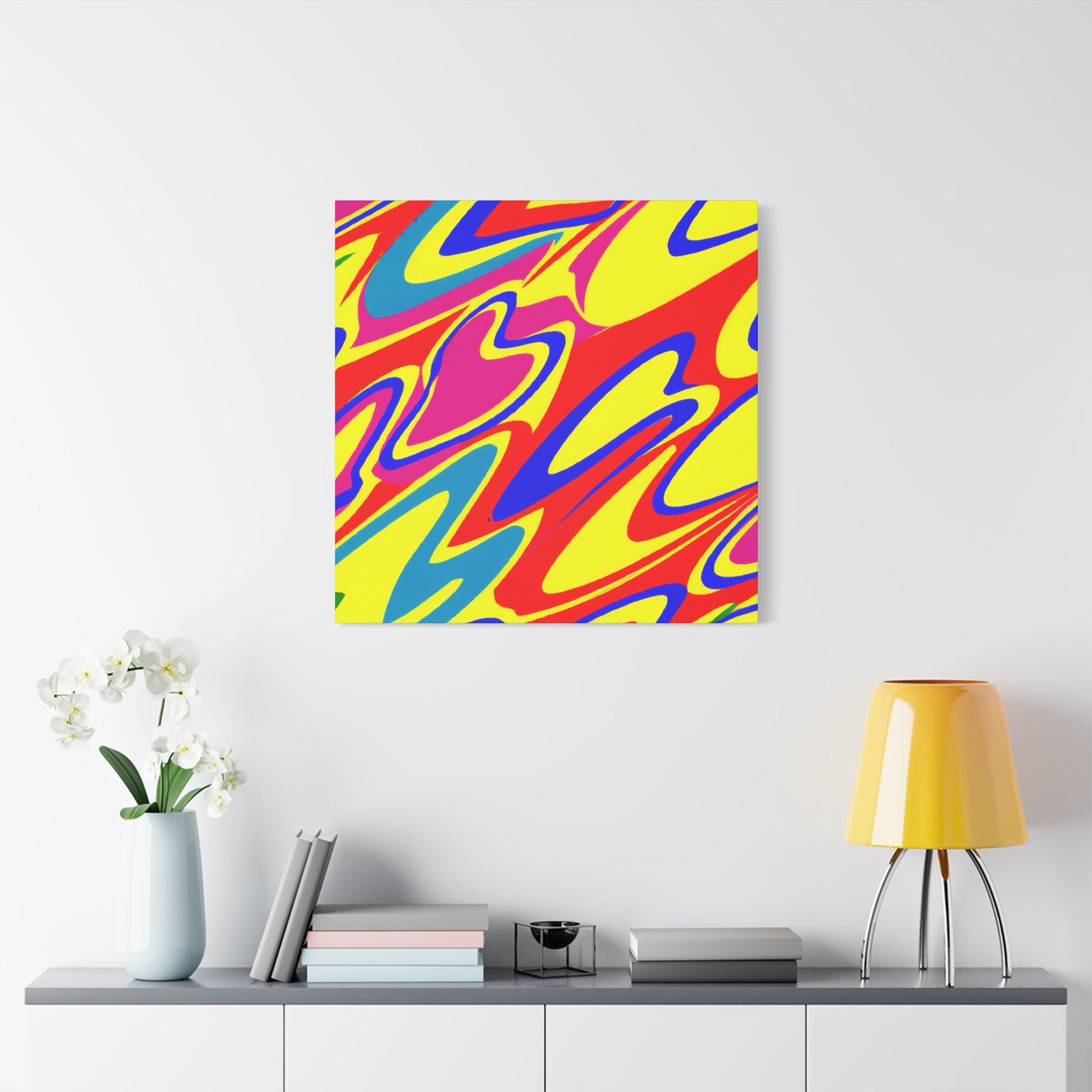 Vibrant Abstract Swirls Canvas Art Print - Canvas