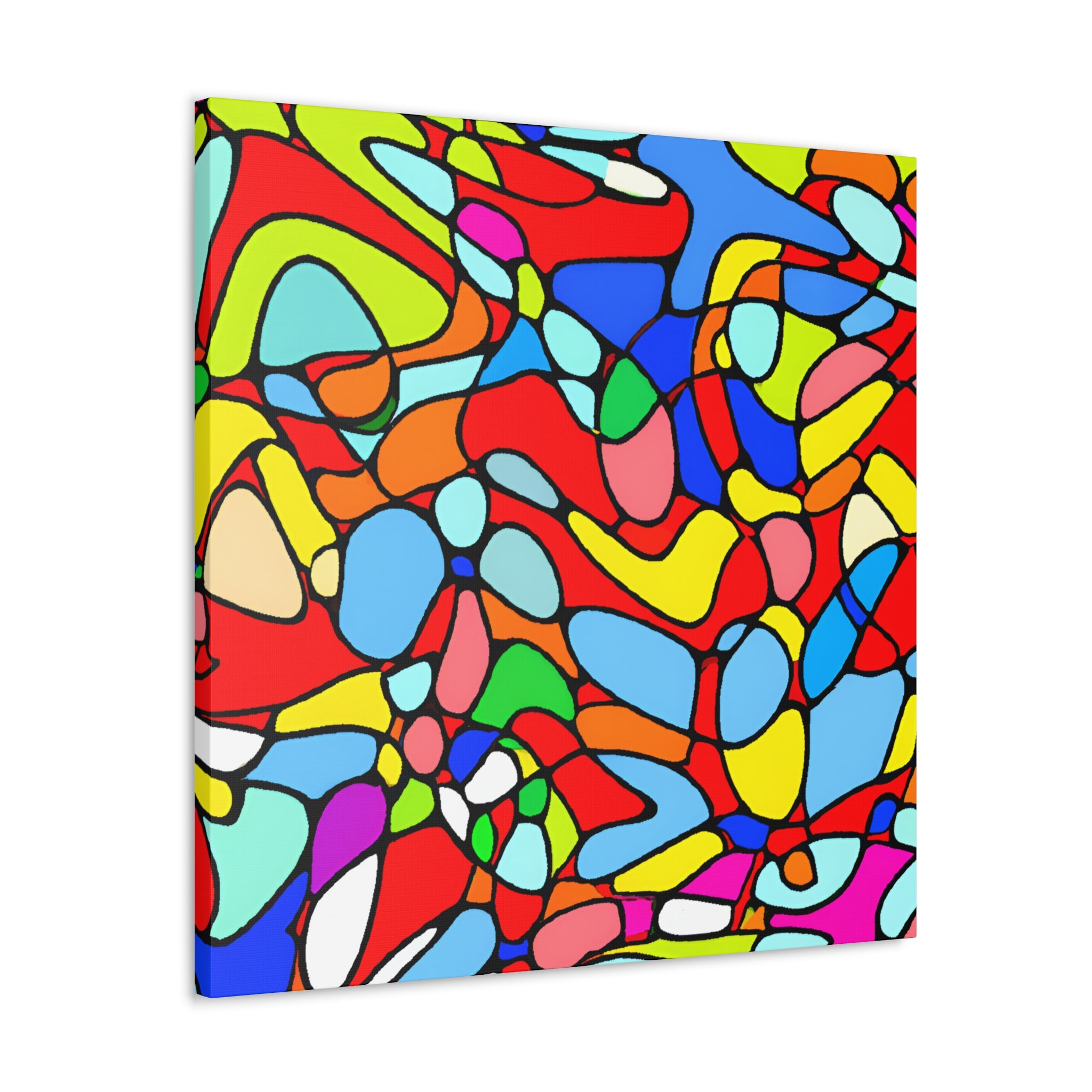 Vibrant Mosaic Abstract Art Canvas - Canvas