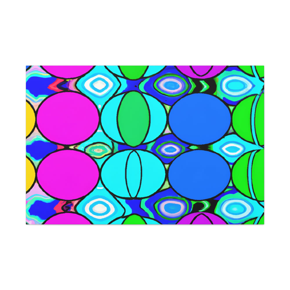 Vibrant Geometric Spheres Abstract Art Canvas - Canvas