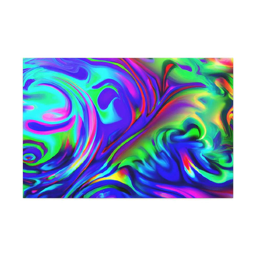 Psychedelic Swirls Abstract Art Canvas - Canvas