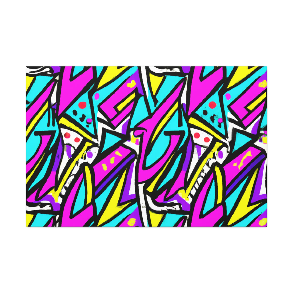 Vibrant Graffiti Style Abstract Canvas Art - Canvas