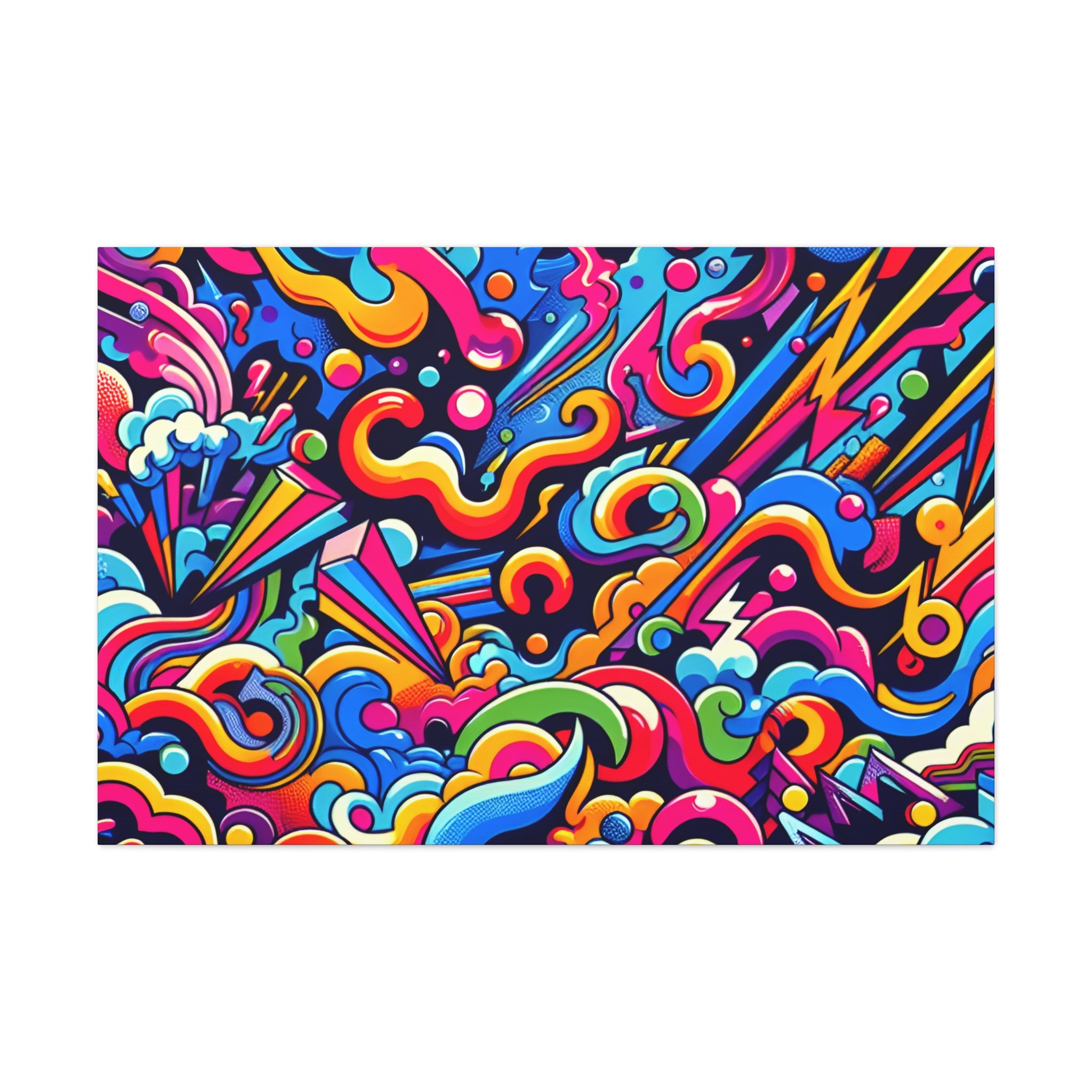 Vibrant Psychedelic Dreamscape Canvas Art Print - Canvas