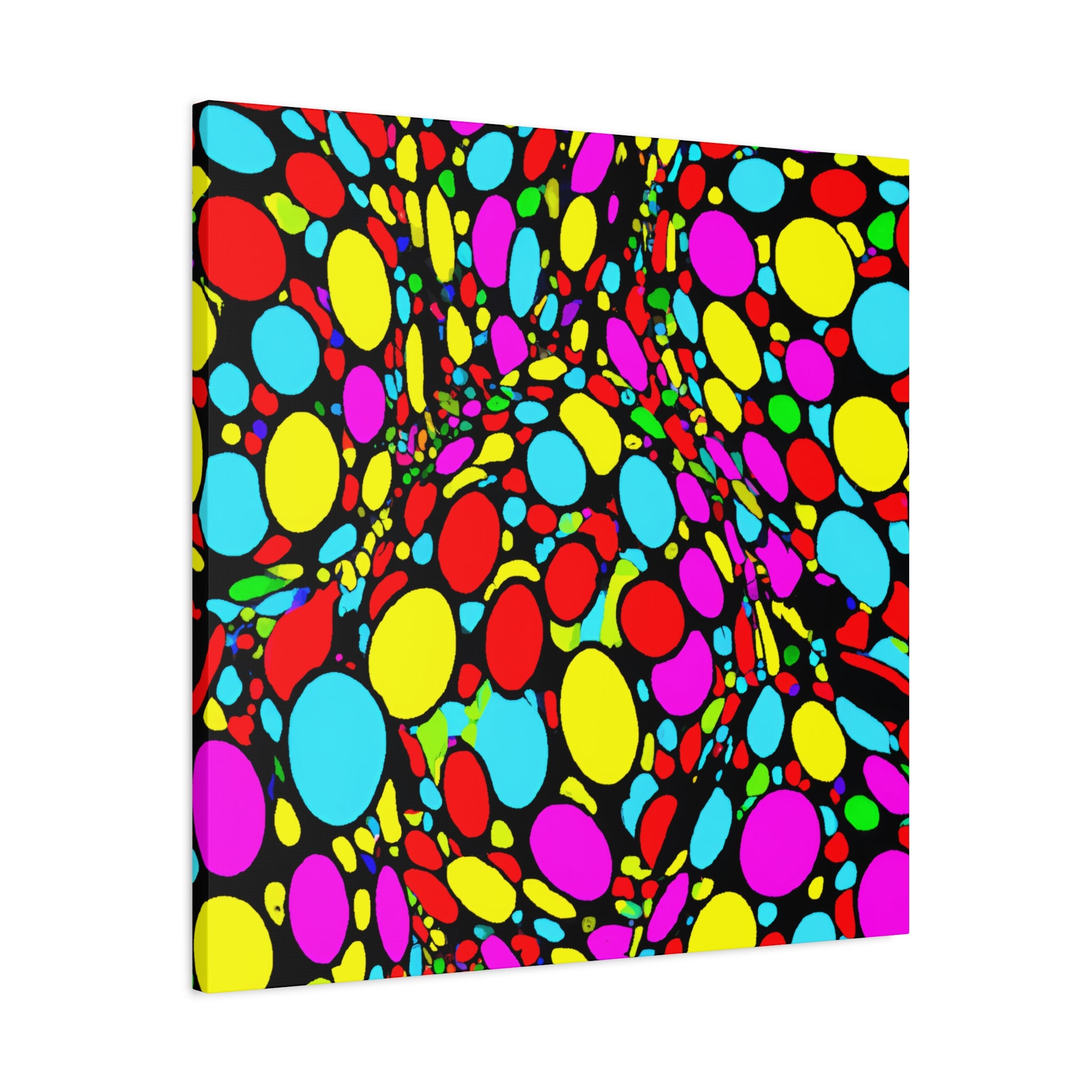 Vibrant Abstract Cell Party Canvas Art Print - Canvas
