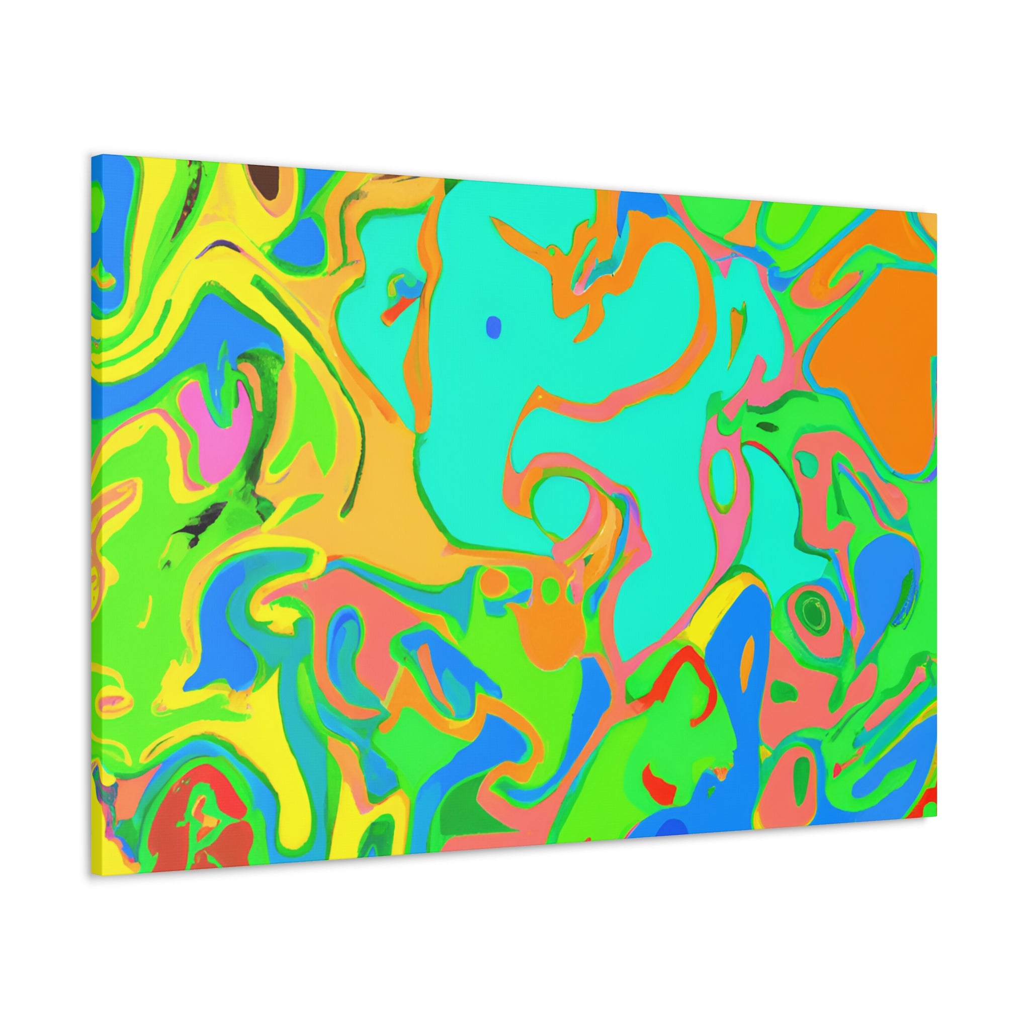 Vibrant Psychedelic Dreamscape Abstract Canvas Art - Canvas