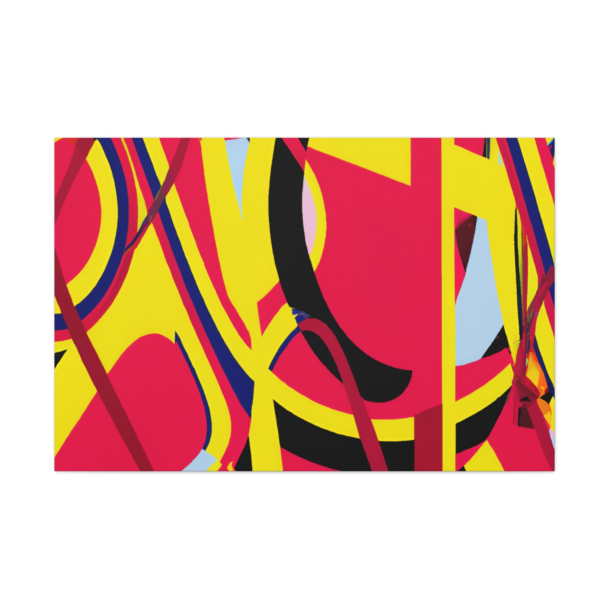 Vibrant Abstract Swirls and Curves Canvas Art Print - Canvas