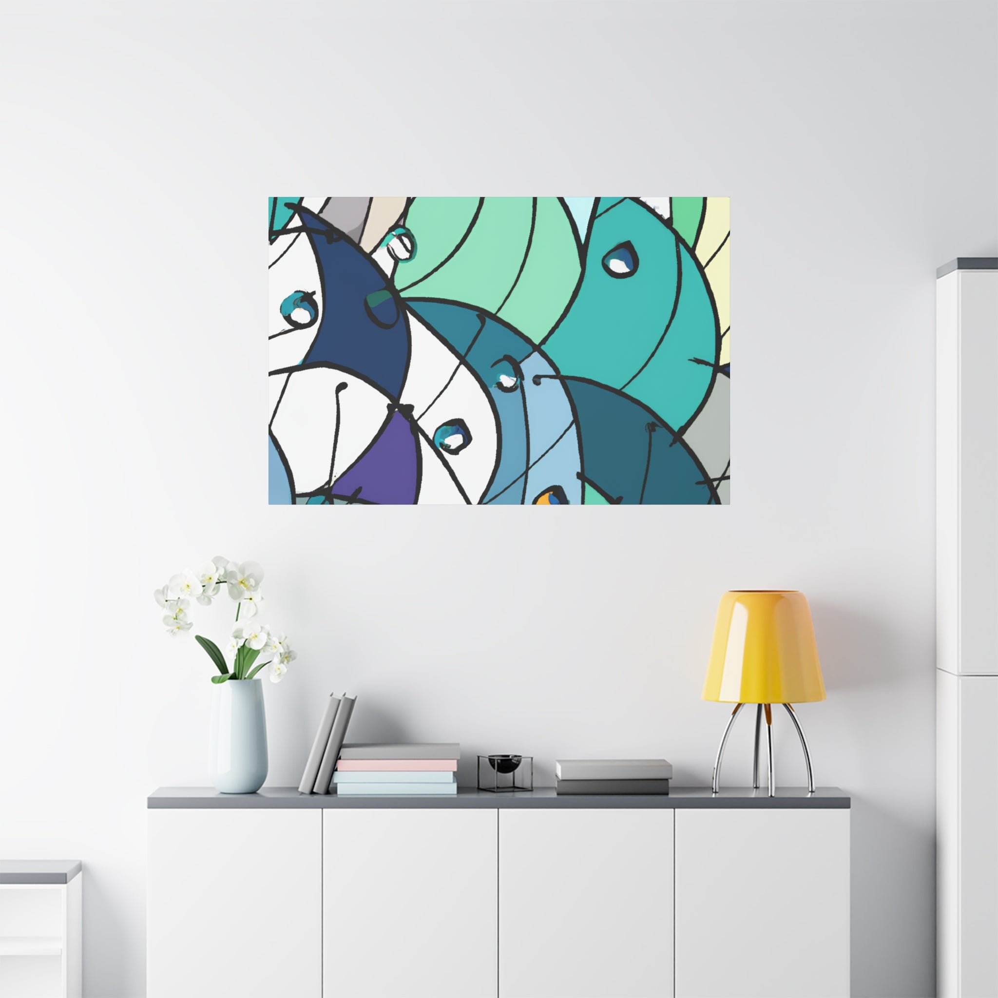 Abstract Geometric Melody Canvas Art Print - Canvas