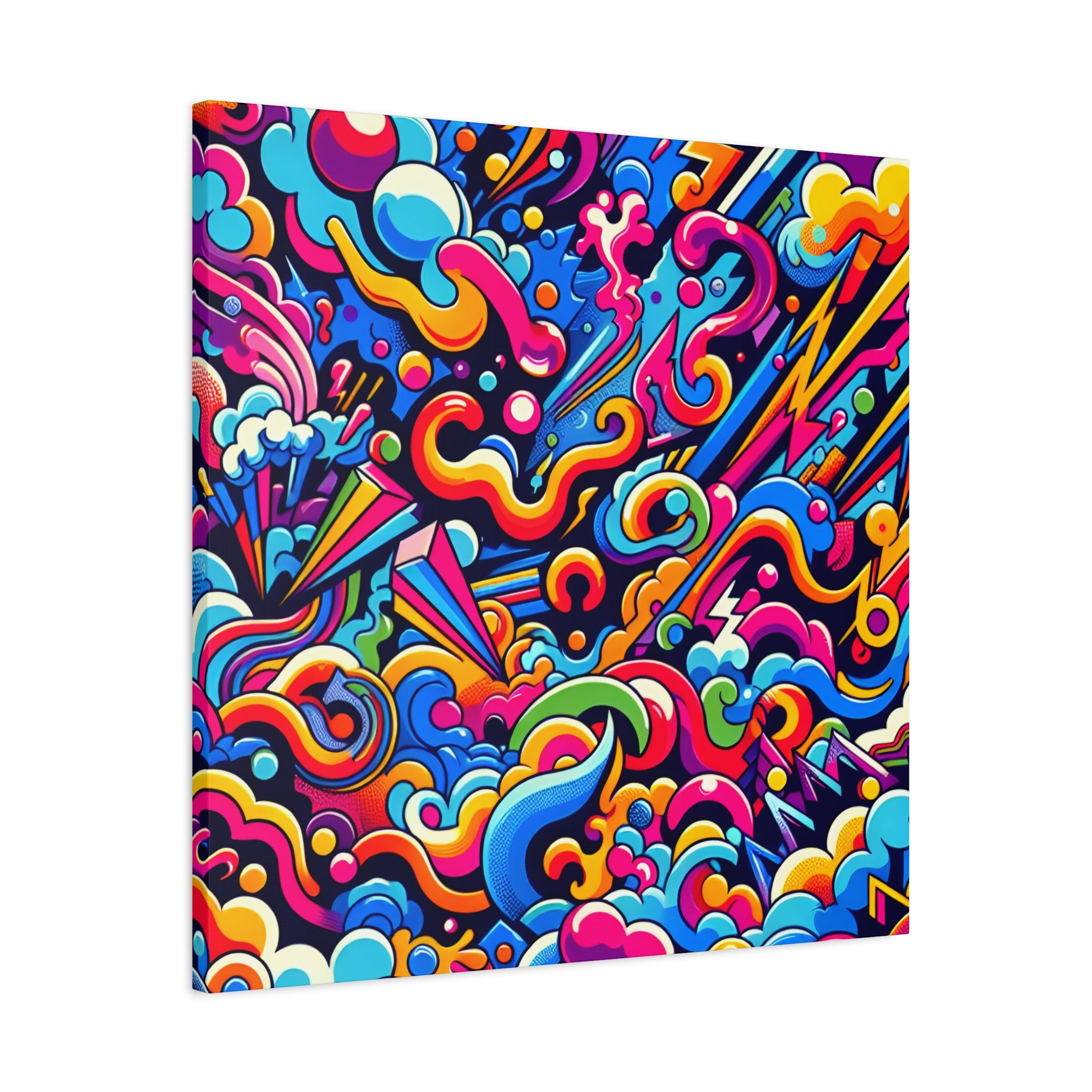 Vibrant Psychedelic Dreamscape Canvas Art Print - Canvas