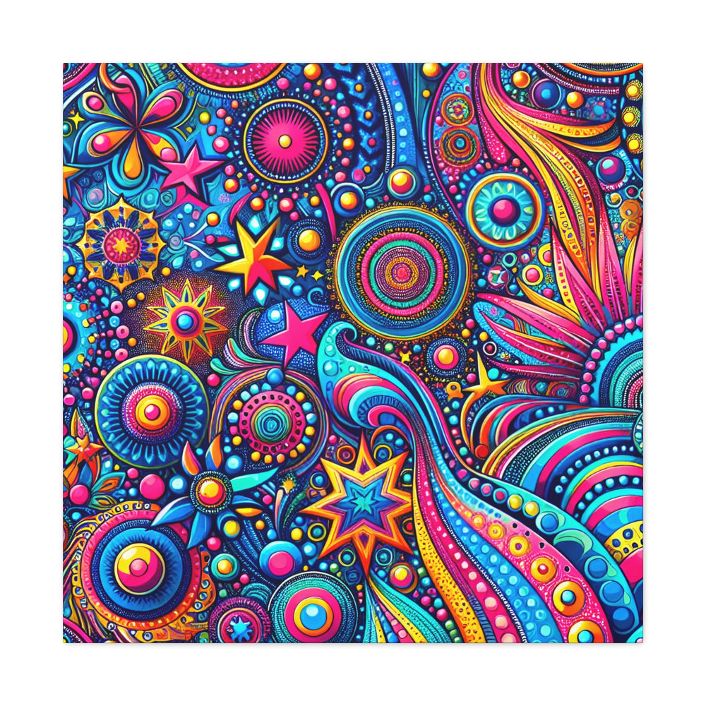 Psychedelic Dreamscape Vibrant Canvas Art Print - Canvas