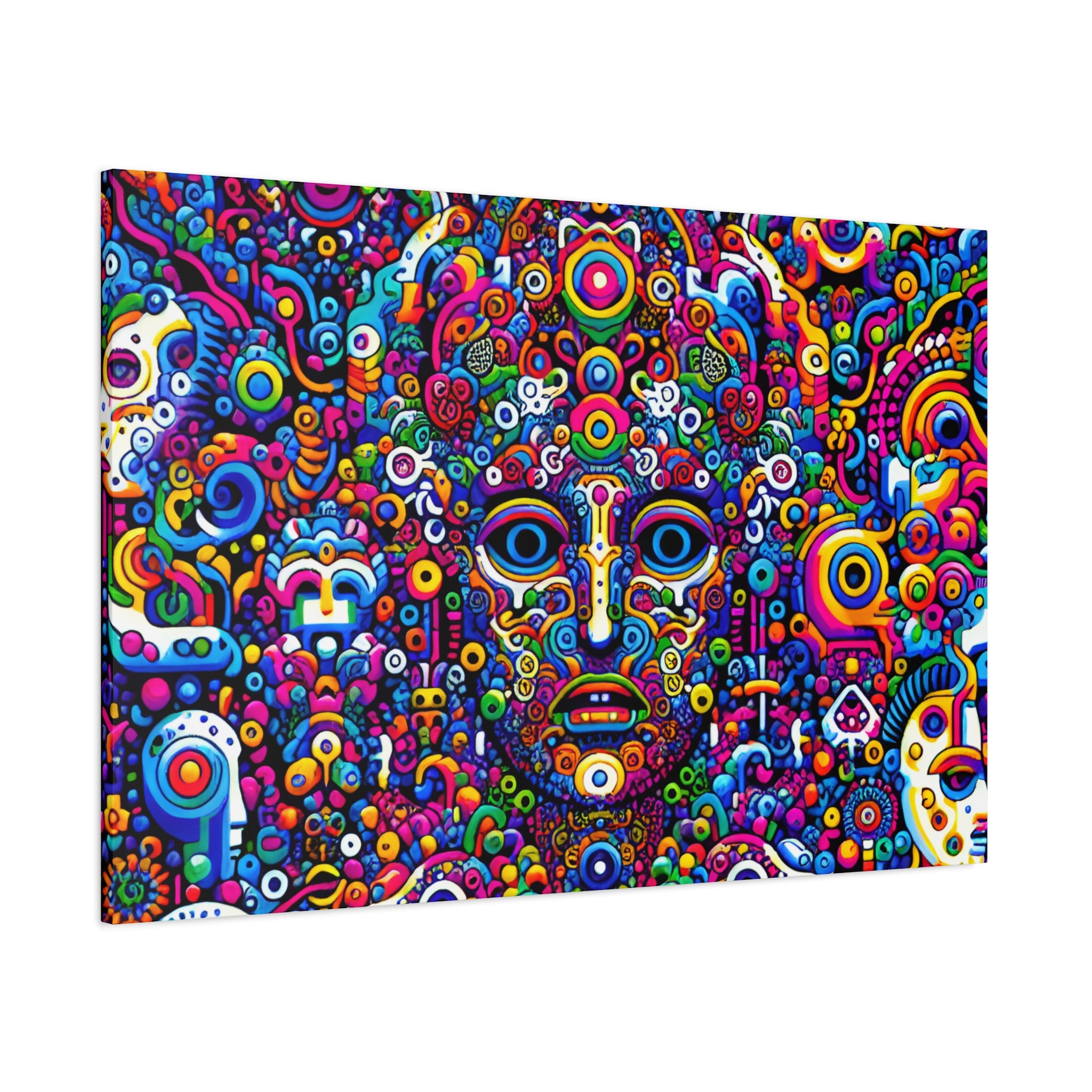 Psychedelic Dreamscape Colorful Canvas Art Print - Canvas