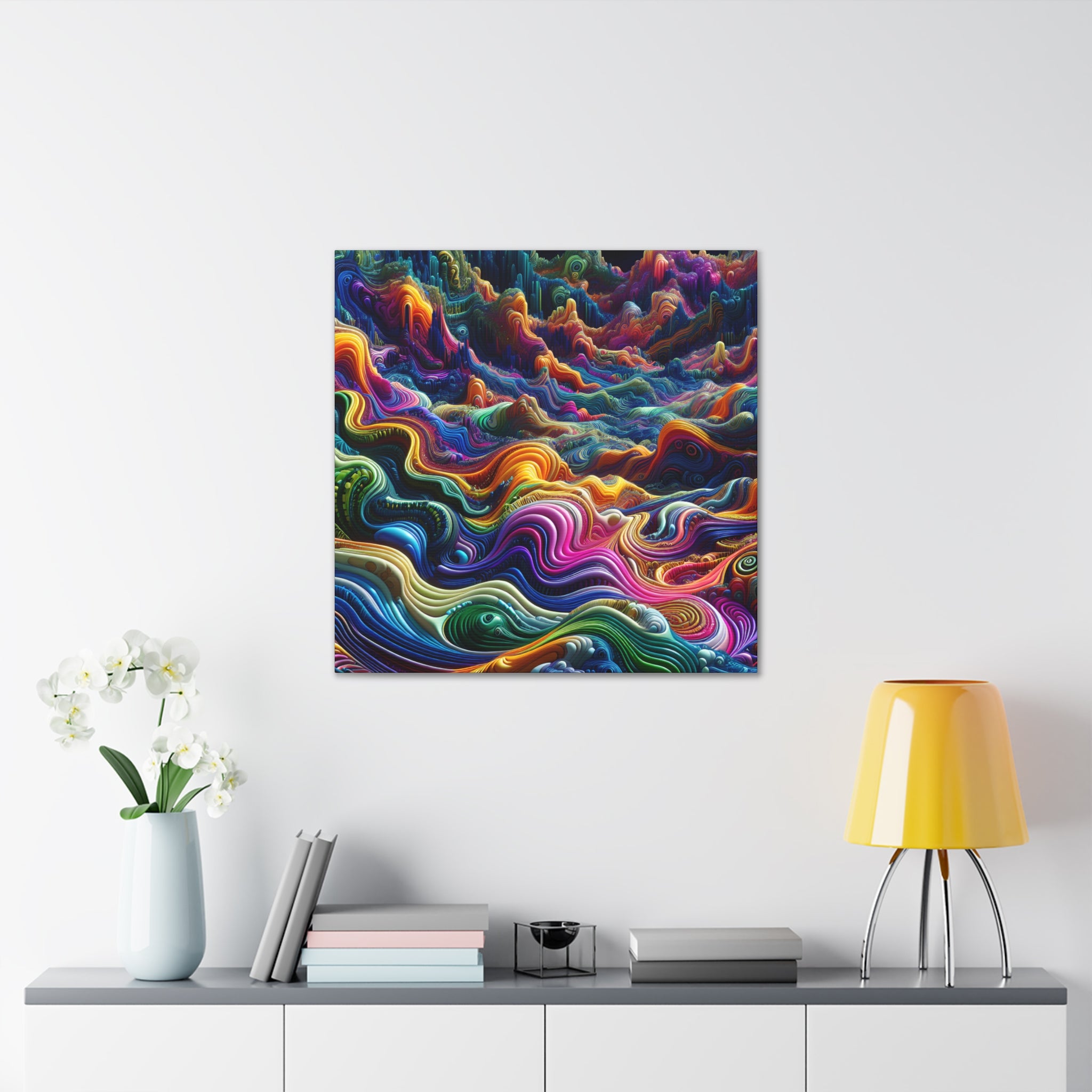 Psychedelic Dreamscape Canvas Art Print - Canvas