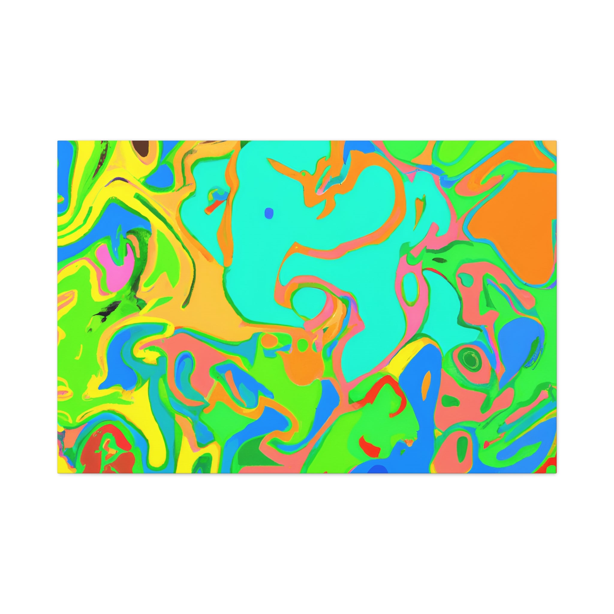Vibrant Psychedelic Dreamscape Abstract Canvas Art - Canvas