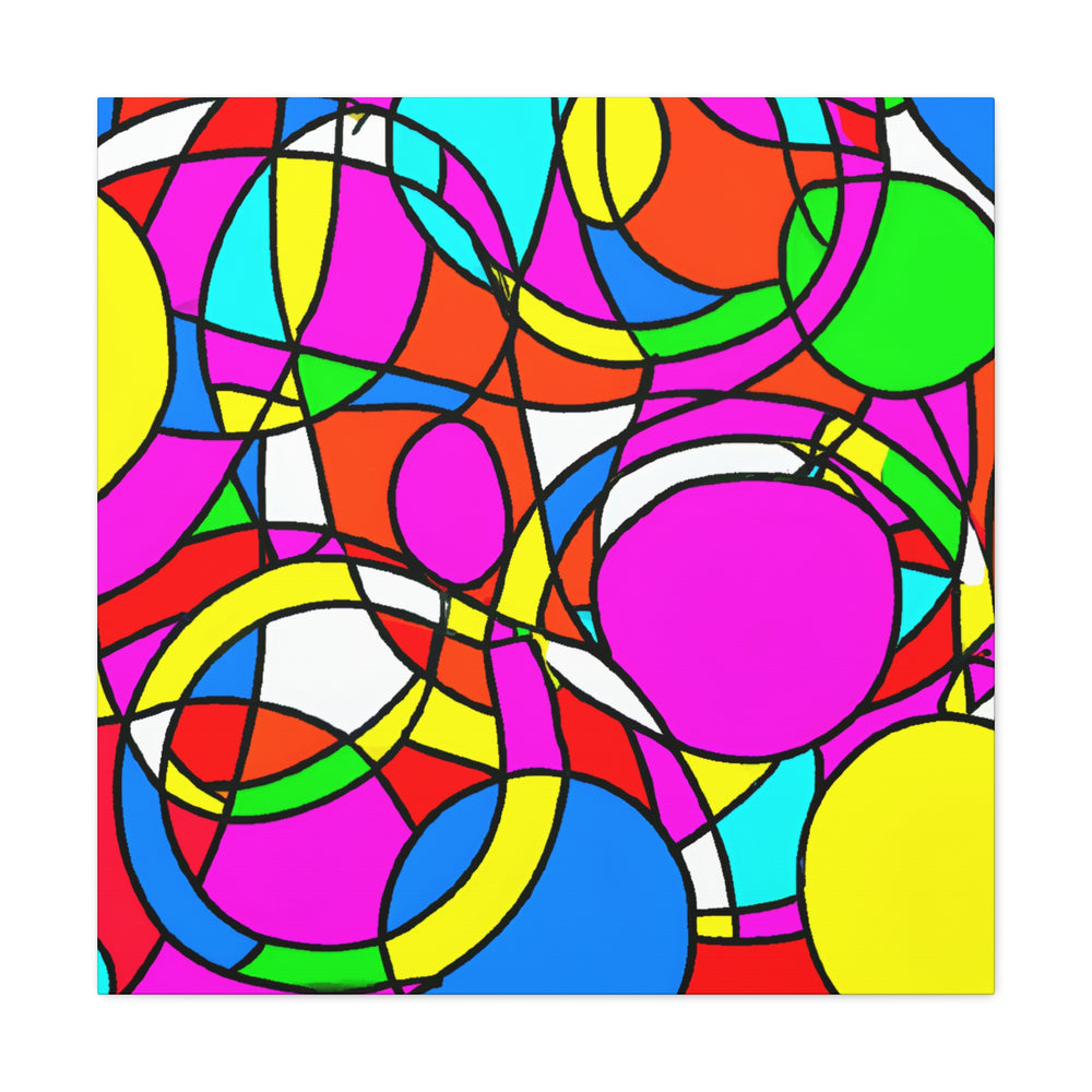 Vibrant Geometric Abstraction Canvas Art - Canvas