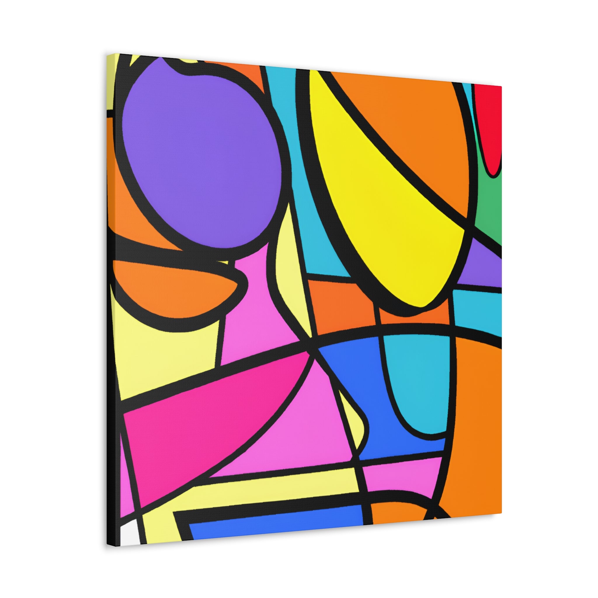 Vibrant Geometric Abstract Art Canvas - Canvas