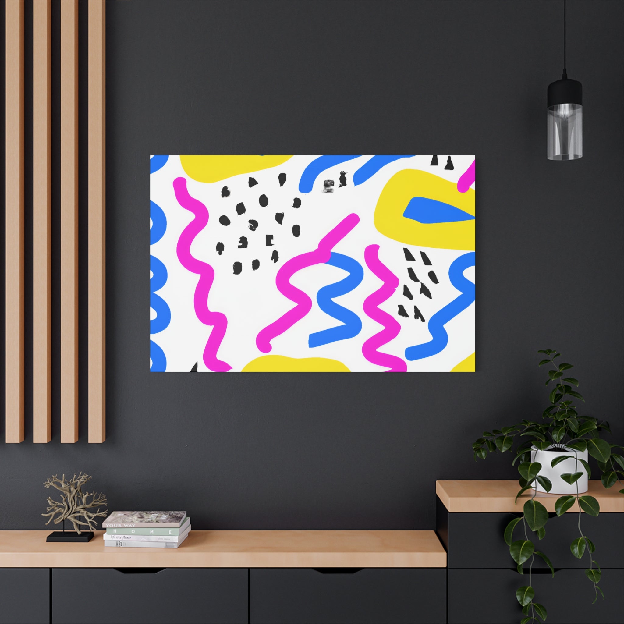 Vibrant Abstract Serpentine Dance Canvas Art - Canvas
