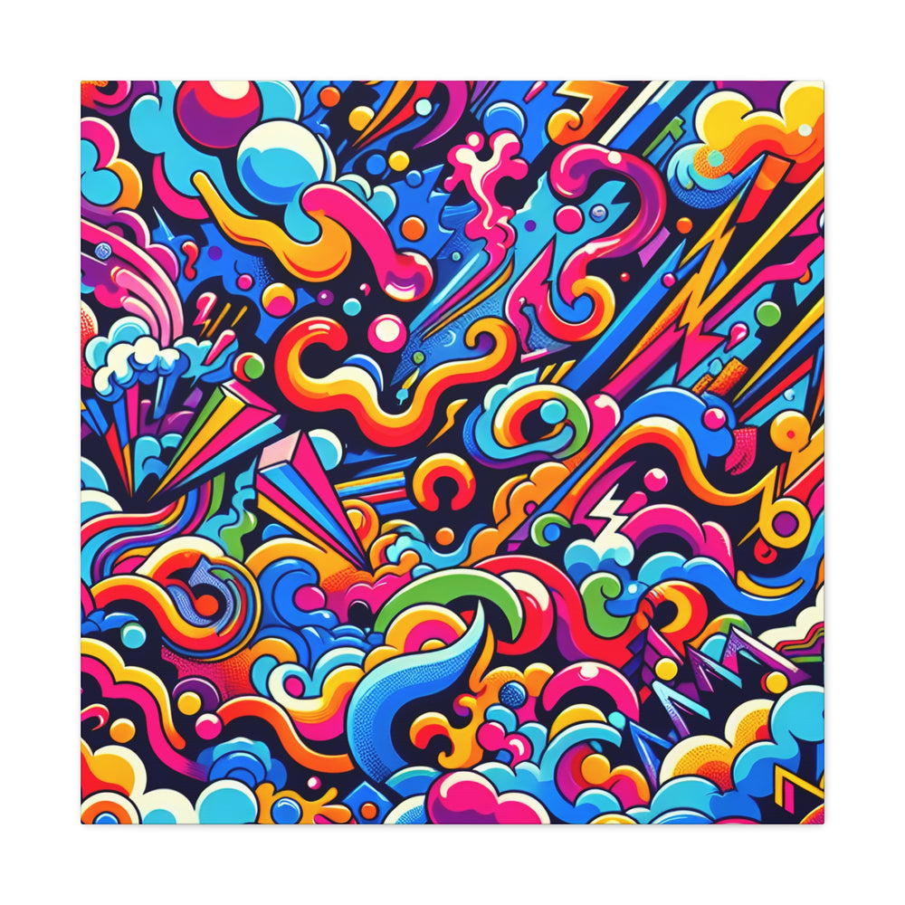 Vibrant Psychedelic Dreamscape Canvas Art Print - Canvas