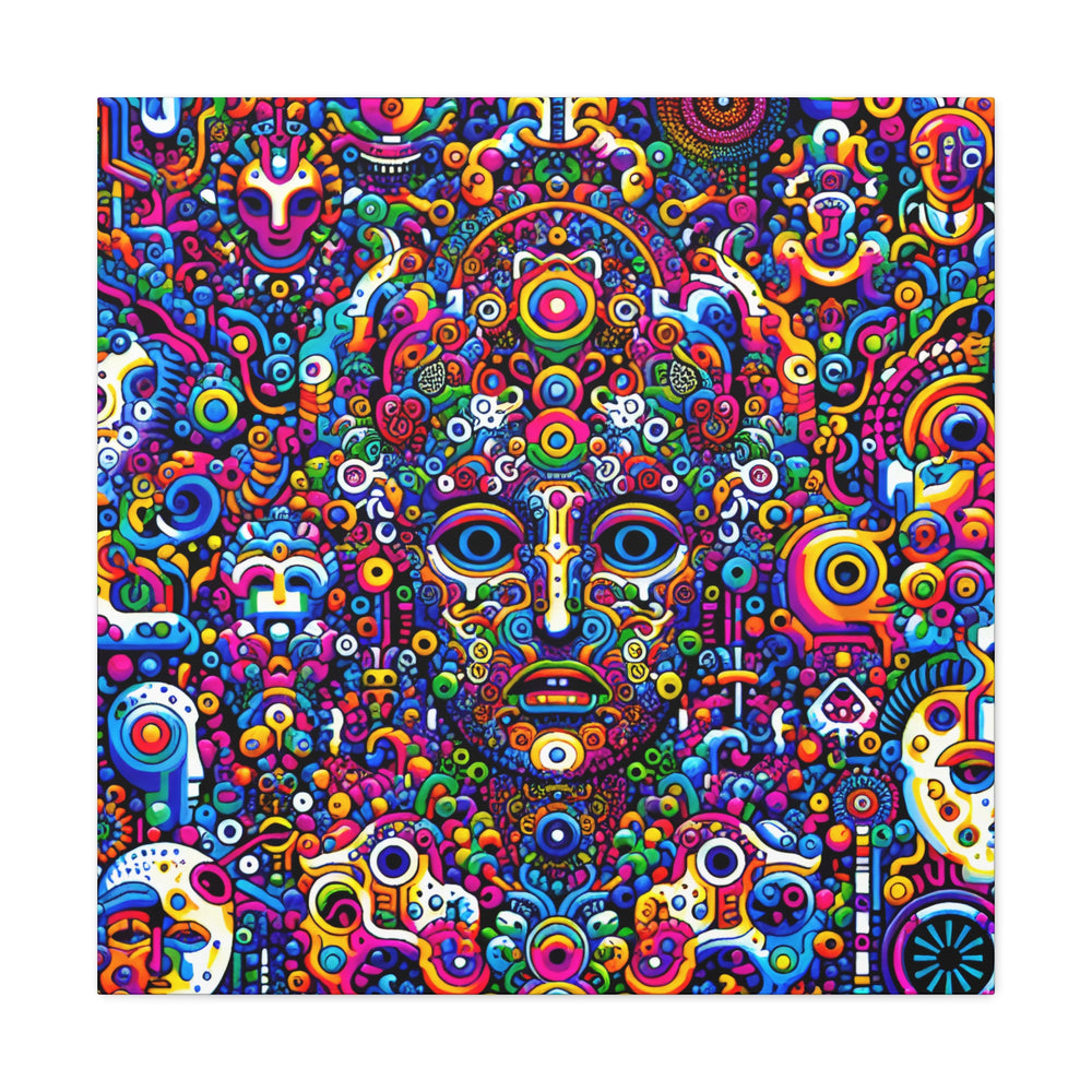 Psychedelic Dreamscape Colorful Canvas Art Print - Canvas