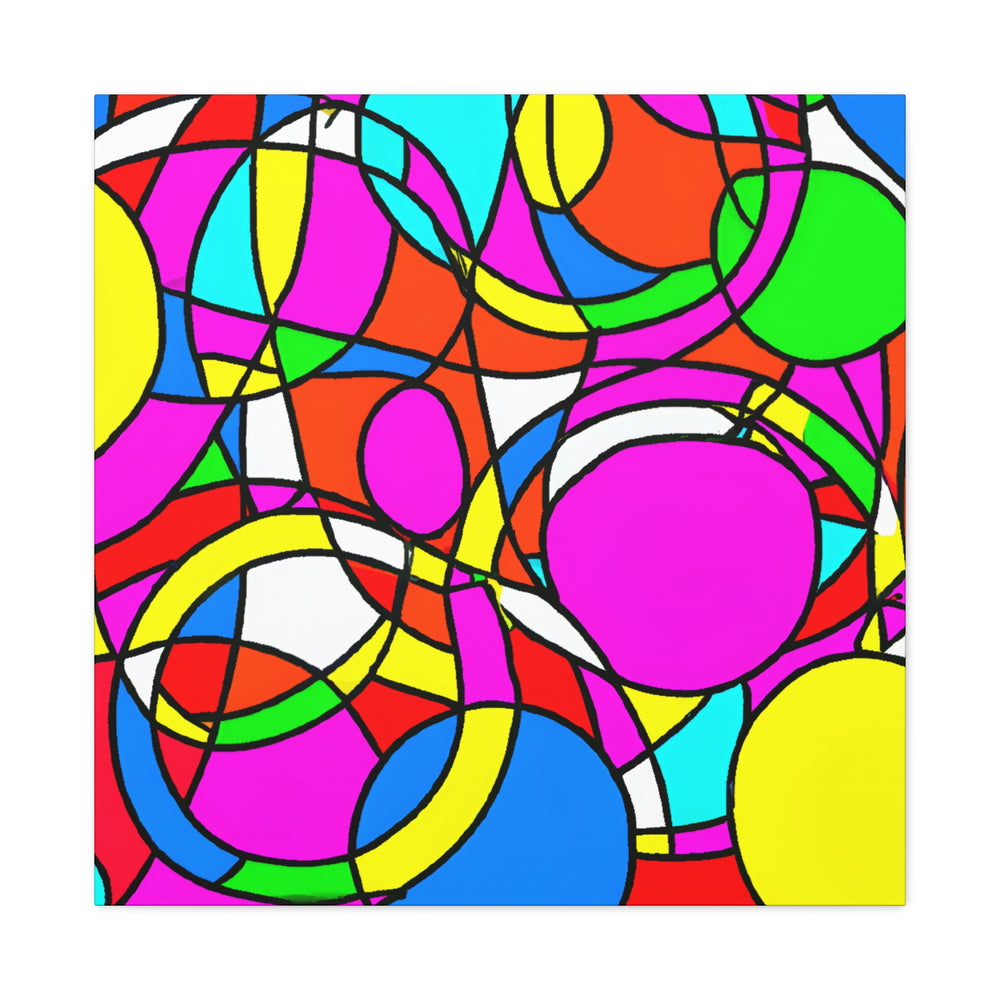 Vibrant Geometric Abstraction Canvas Art - Canvas
