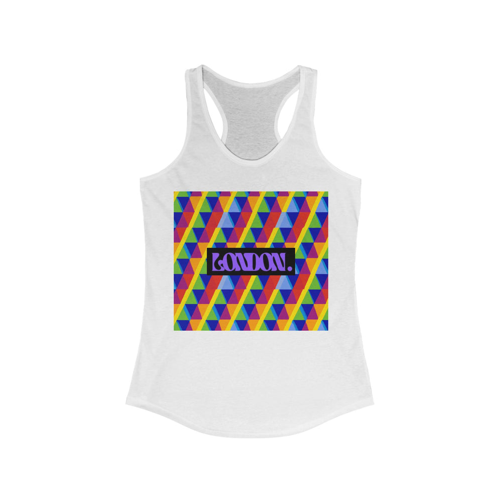 "Groovy Marigold Pop-Art Palace" - Racerback Tank Top