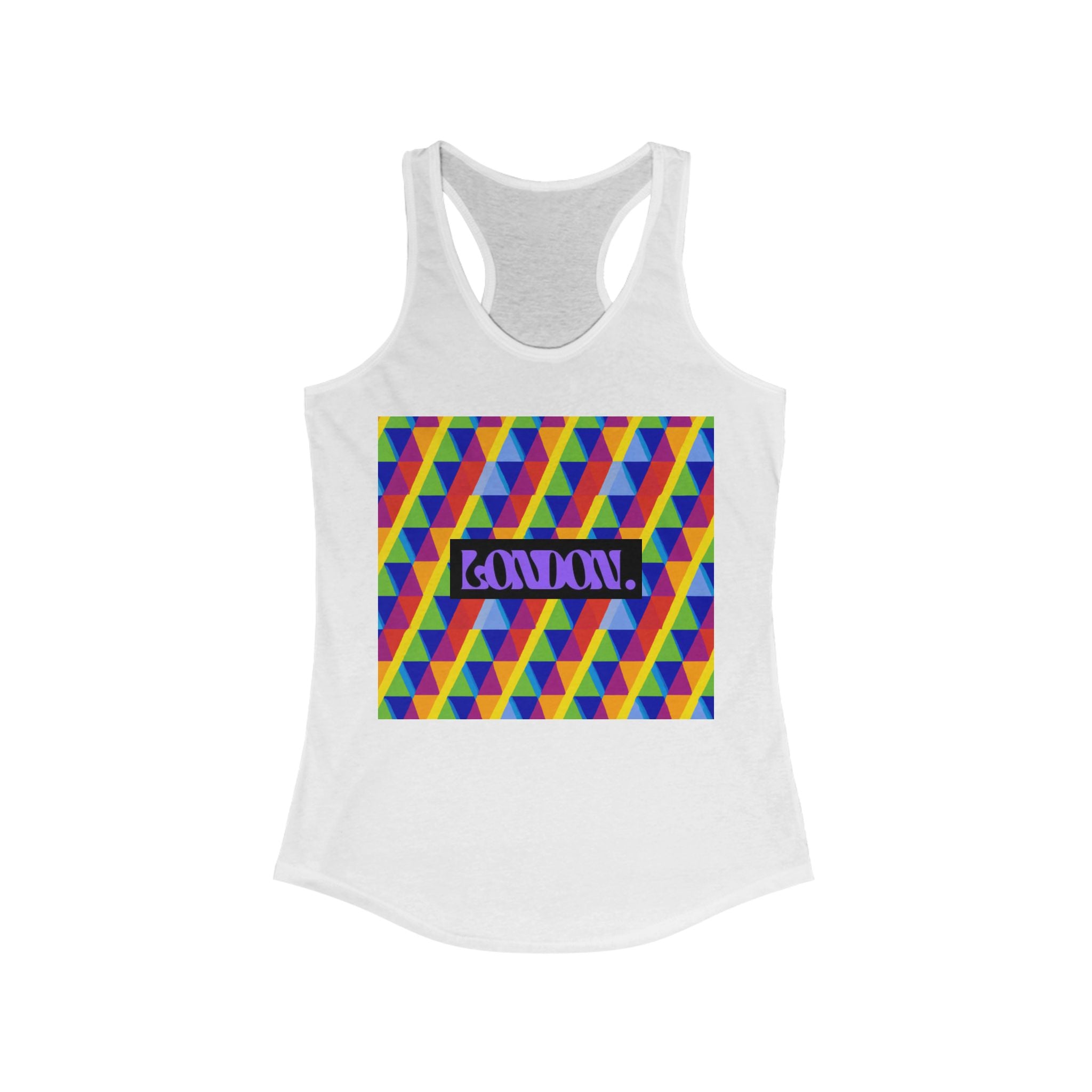 "Groovy Marigold Pop-Art Palace" - Racerback Tank Top