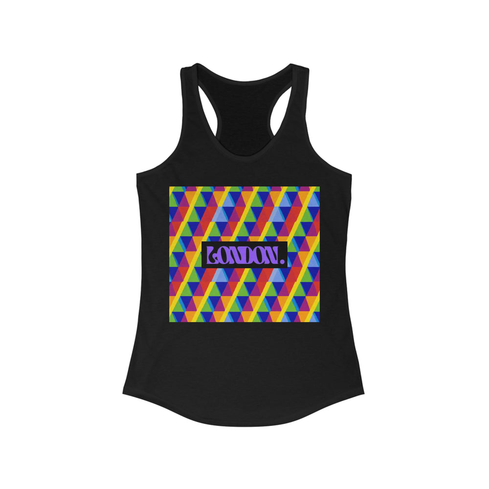 "Groovy Marigold Pop-Art Palace" - Racerback Tank Top