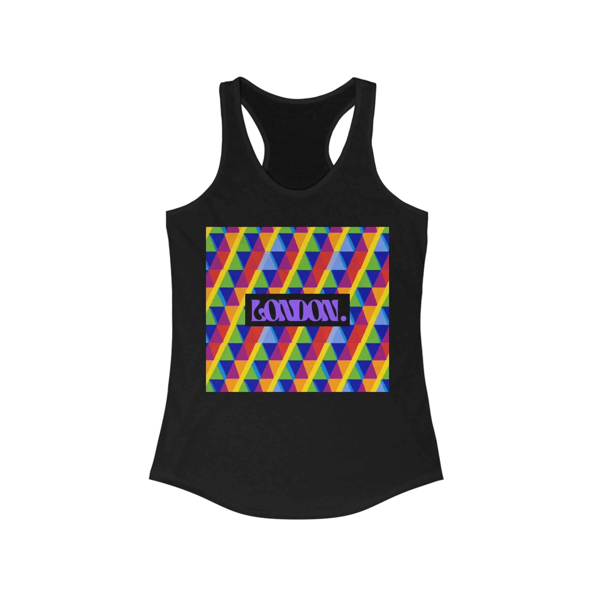 "Groovy Marigold Pop-Art Palace" - Racerback Tank Top
