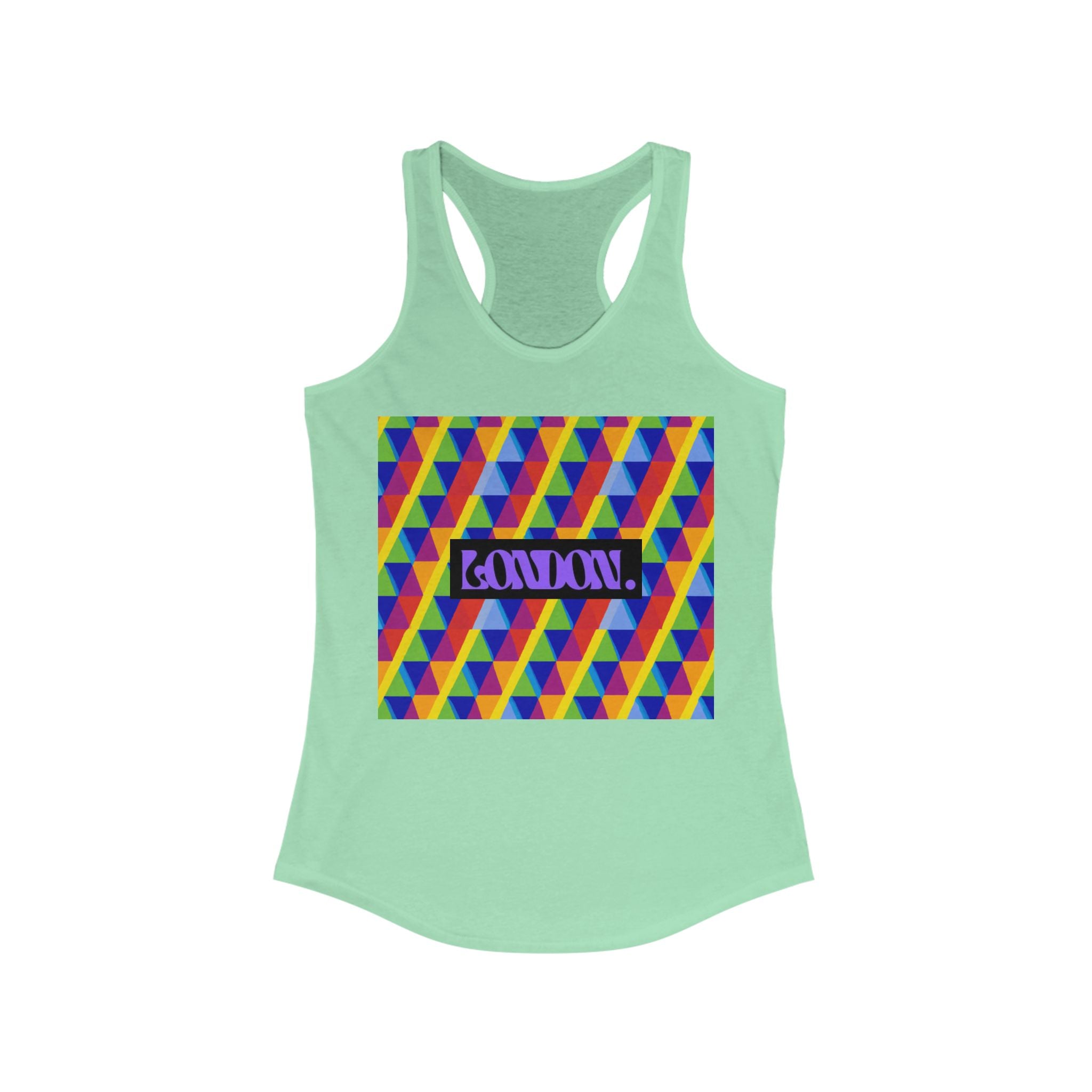 "Groovy Marigold Pop-Art Palace" - Racerback Tank Top