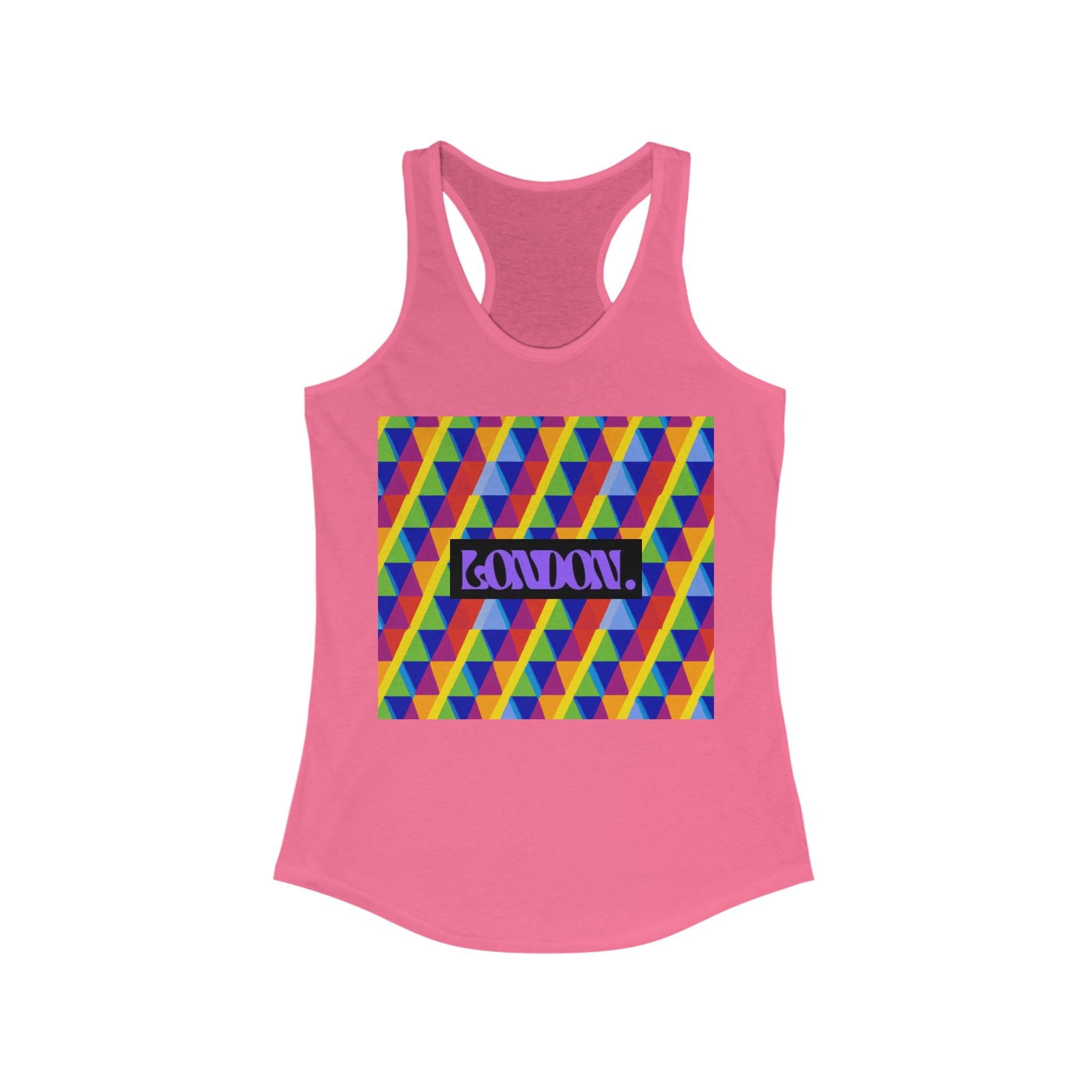 "Groovy Marigold Pop-Art Palace" - Racerback Tank Top