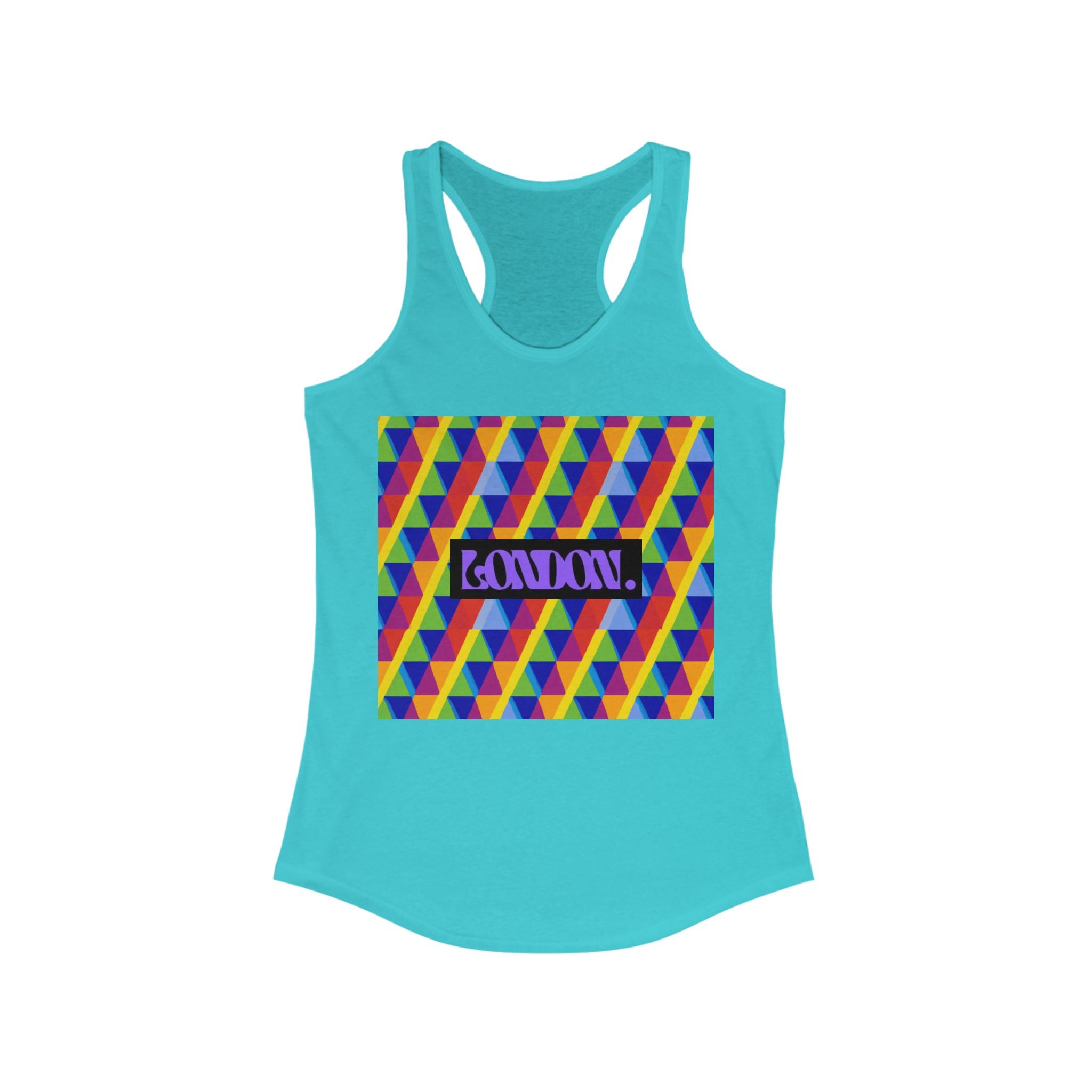 "Groovy Marigold Pop-Art Palace" - Racerback Tank Top