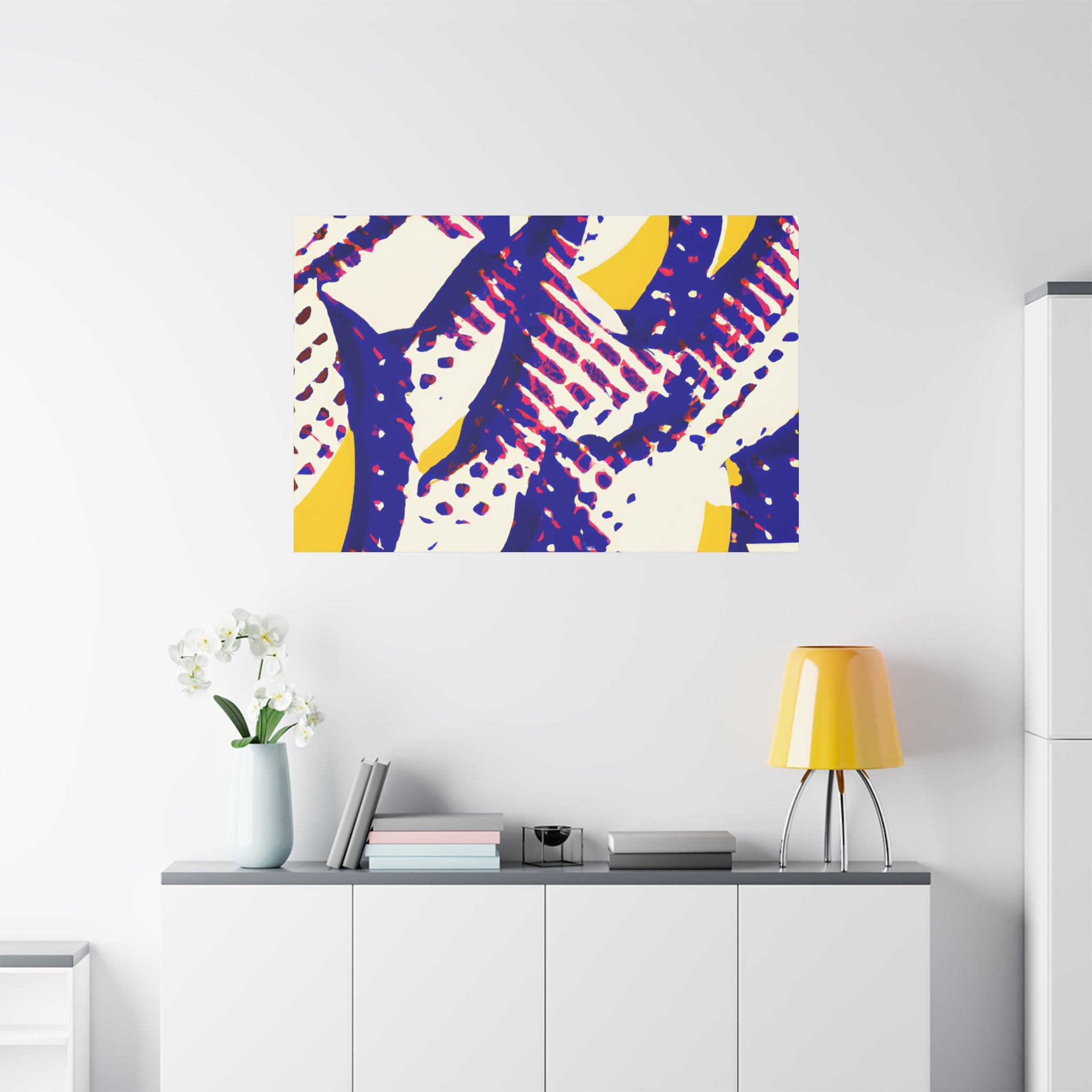 How about "Marigold Twist"? This name evokes the vibrant, dynamic energy of 60's and 70's pop art and psychedelia, - Canvas