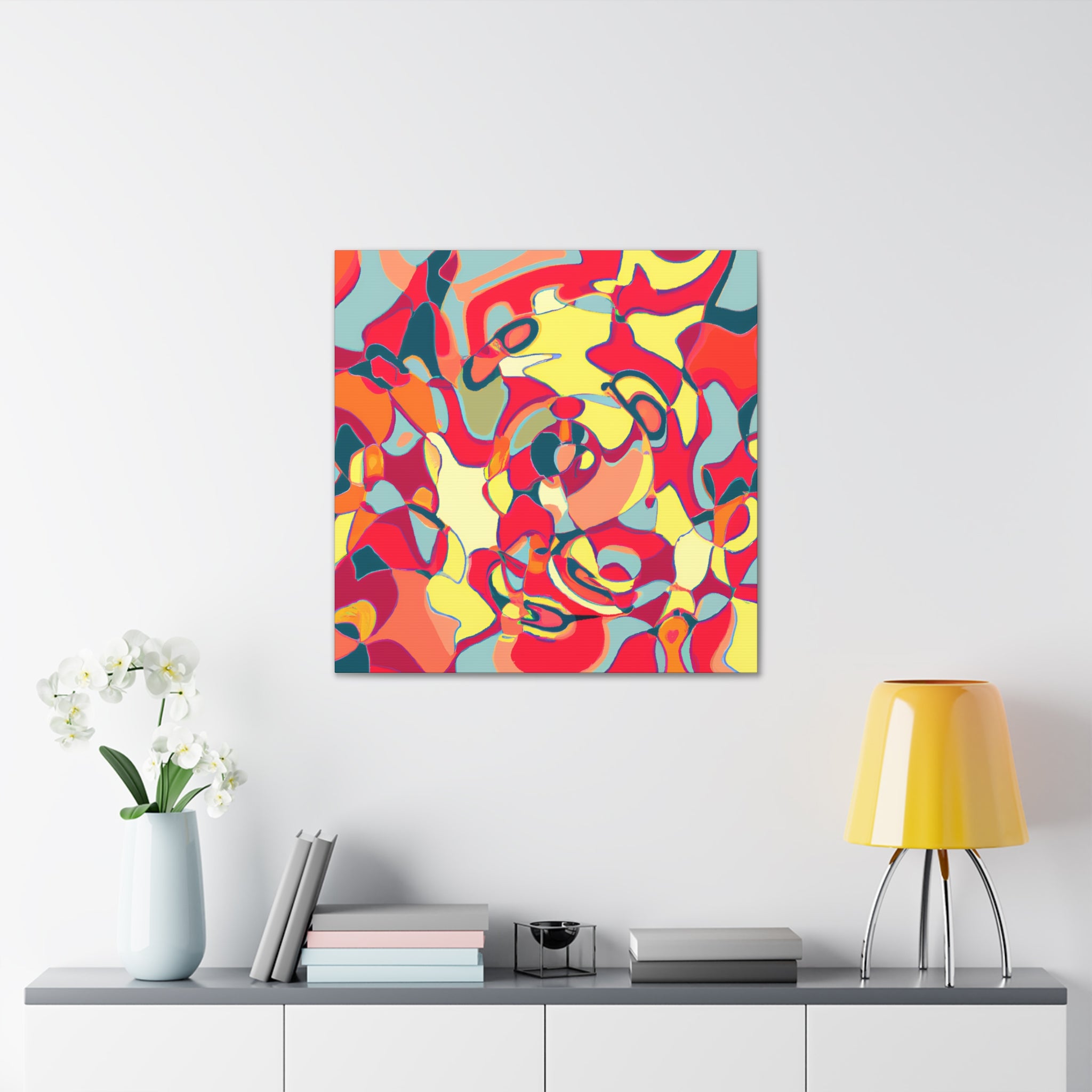 Vibrant Abstract Melange Canvas Art Print - Canvas