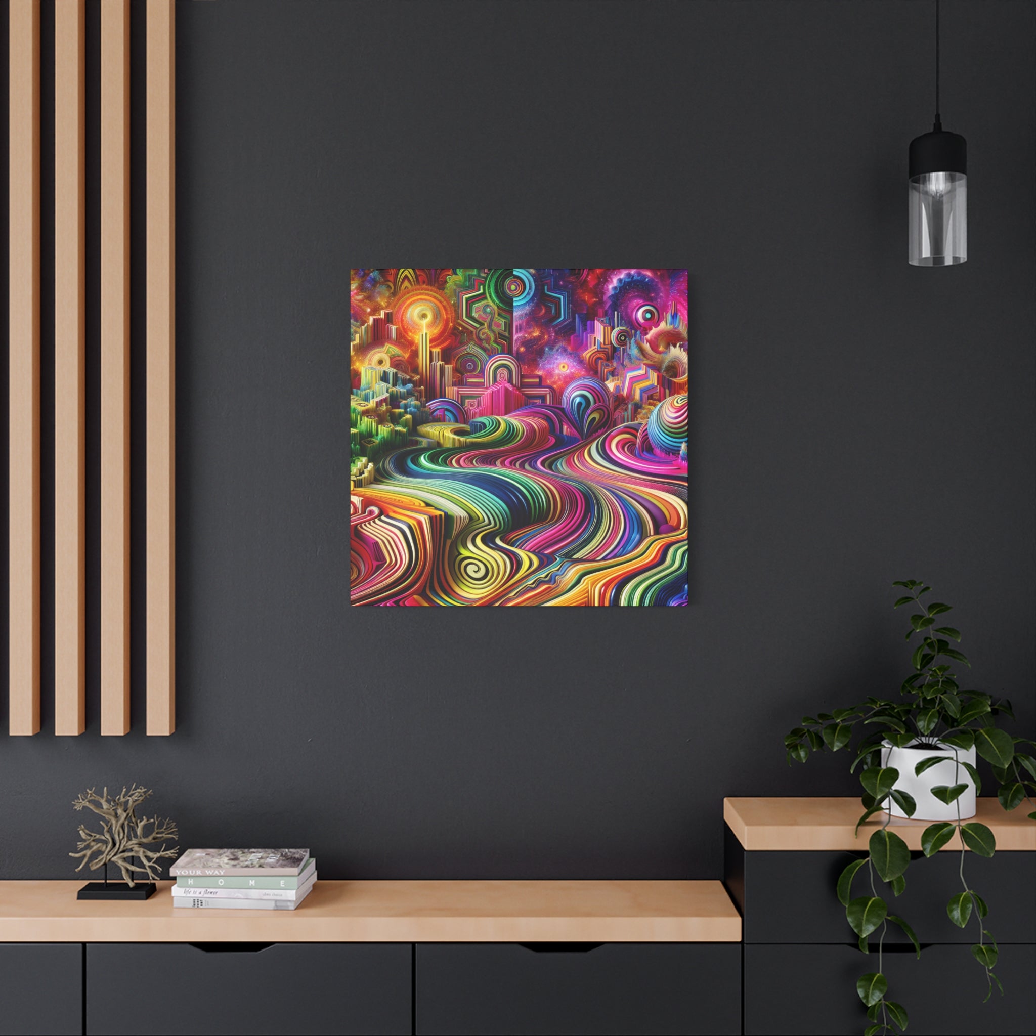 Psychedelic Visions Color Burst Abstract Canvas Art - Canvas