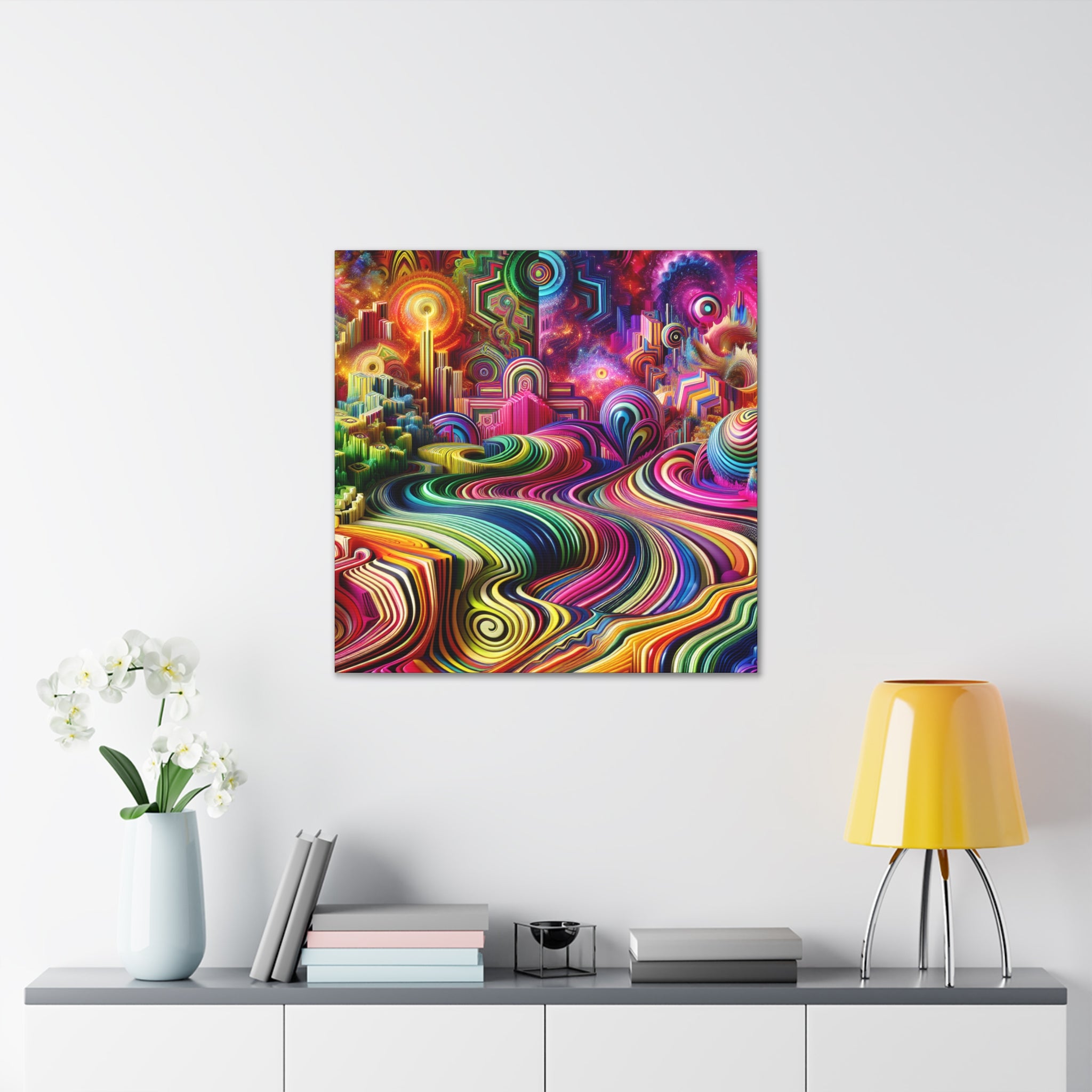 Psychedelic Visions Color Burst Abstract Canvas Art - Canvas