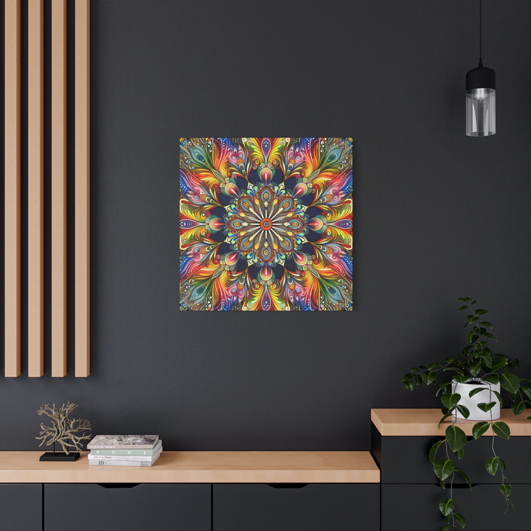 Vibrant Mandala Symphony Premium Canvas Art - Canvas