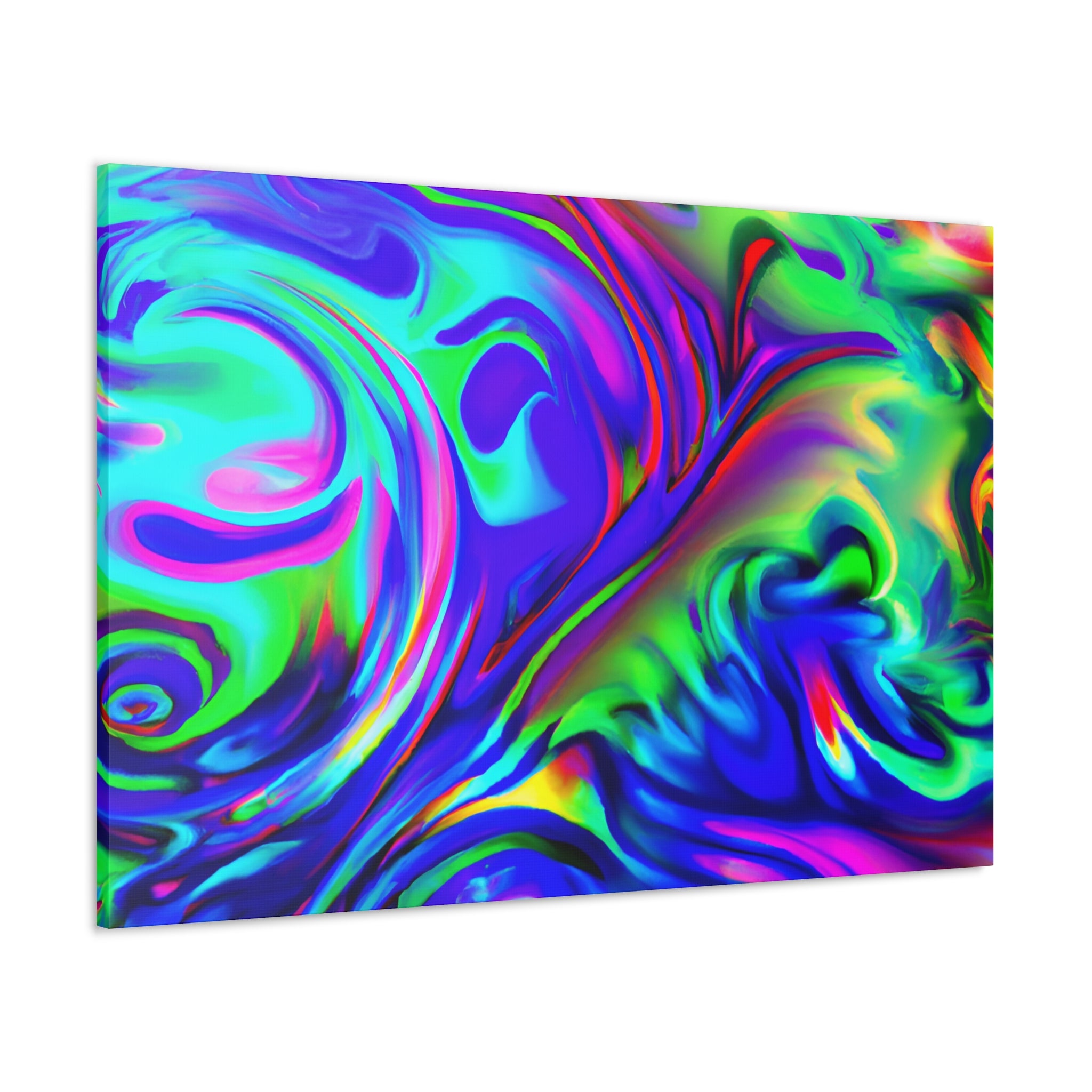 Psychedelic Swirls Abstract Art Canvas - Canvas