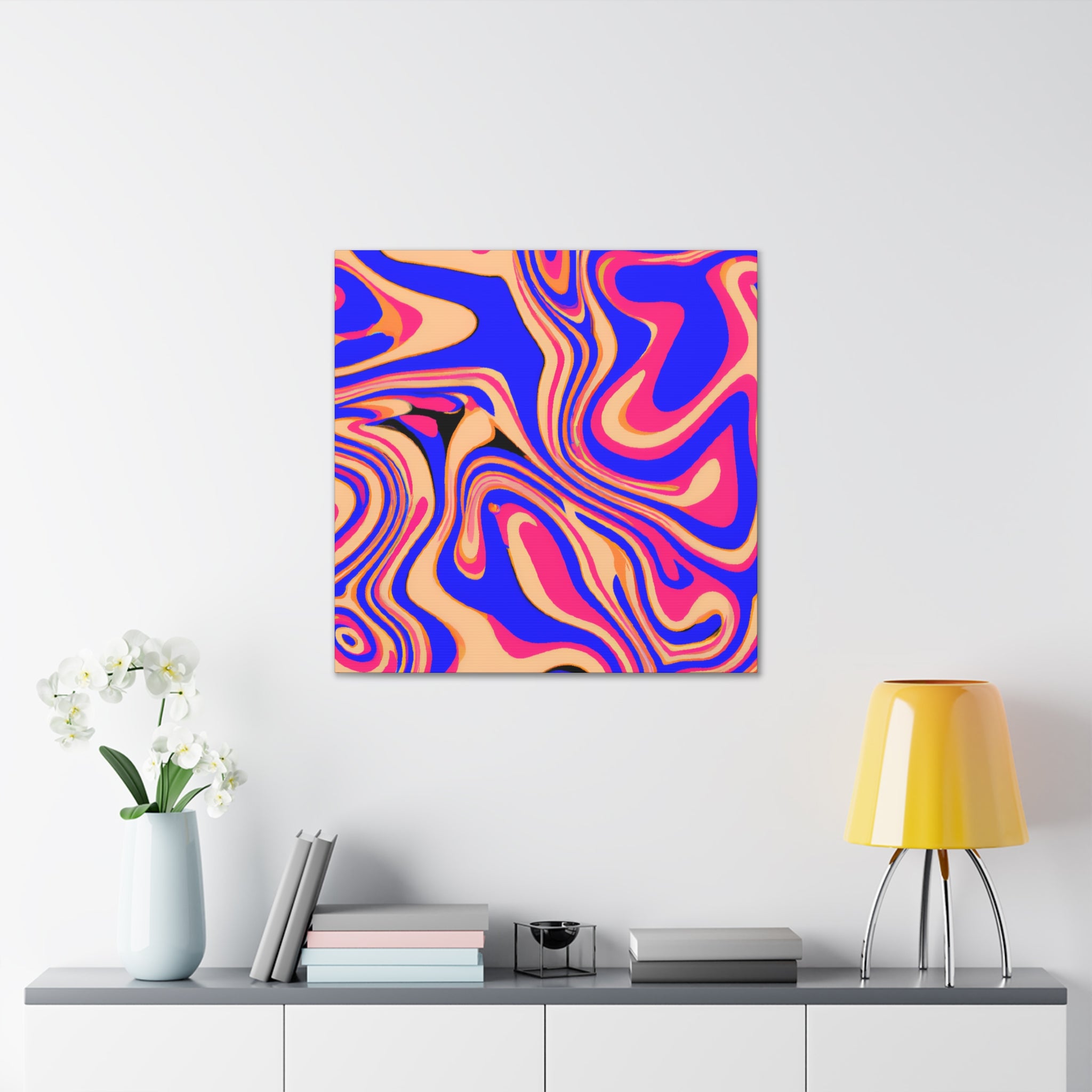 Psychedelic Swirls Abstract Art Canvas - Canvas