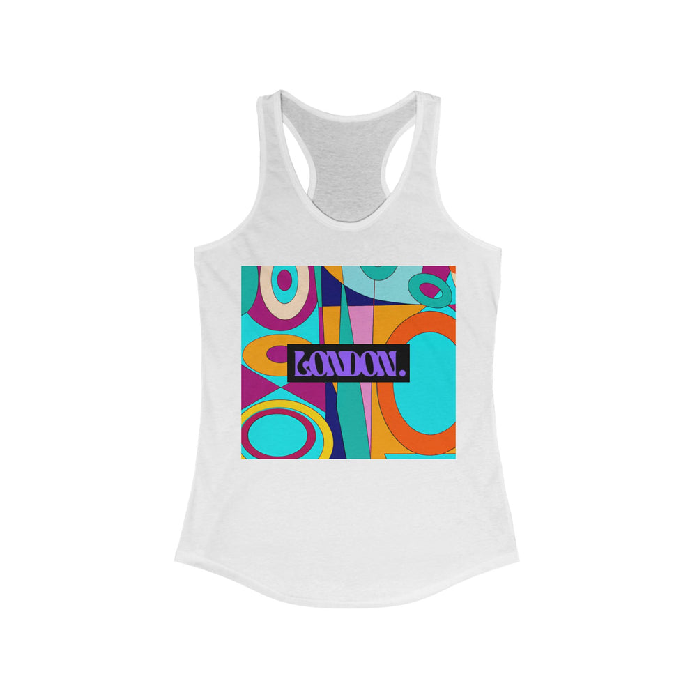 "Groovy Pixel Prismatics" - Racerback Tank Top