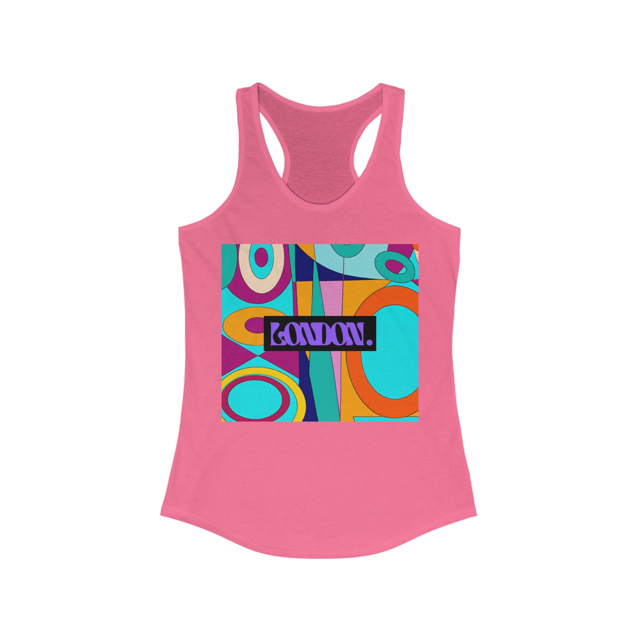 "Groovy Pixel Prismatics" - Racerback Tank Top