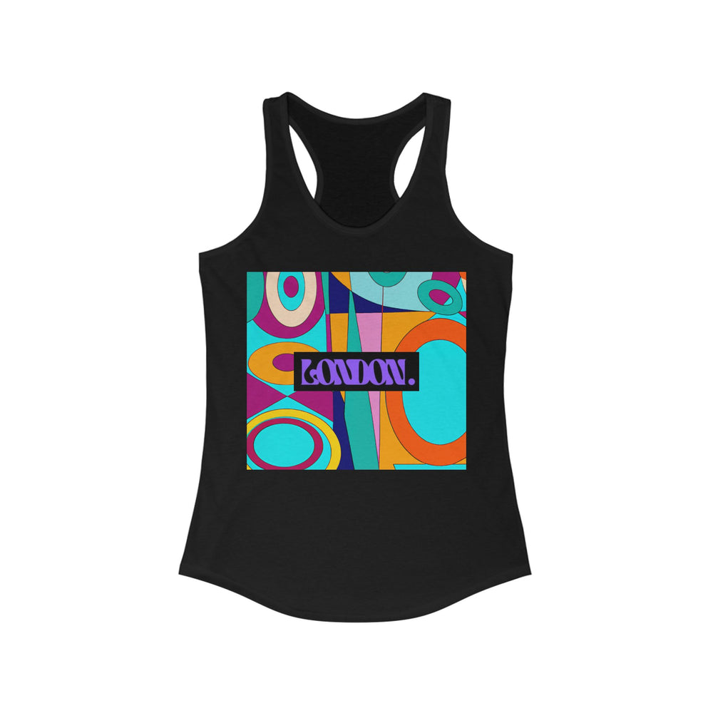 "Groovy Pixel Prismatics" - Racerback Tank Top
