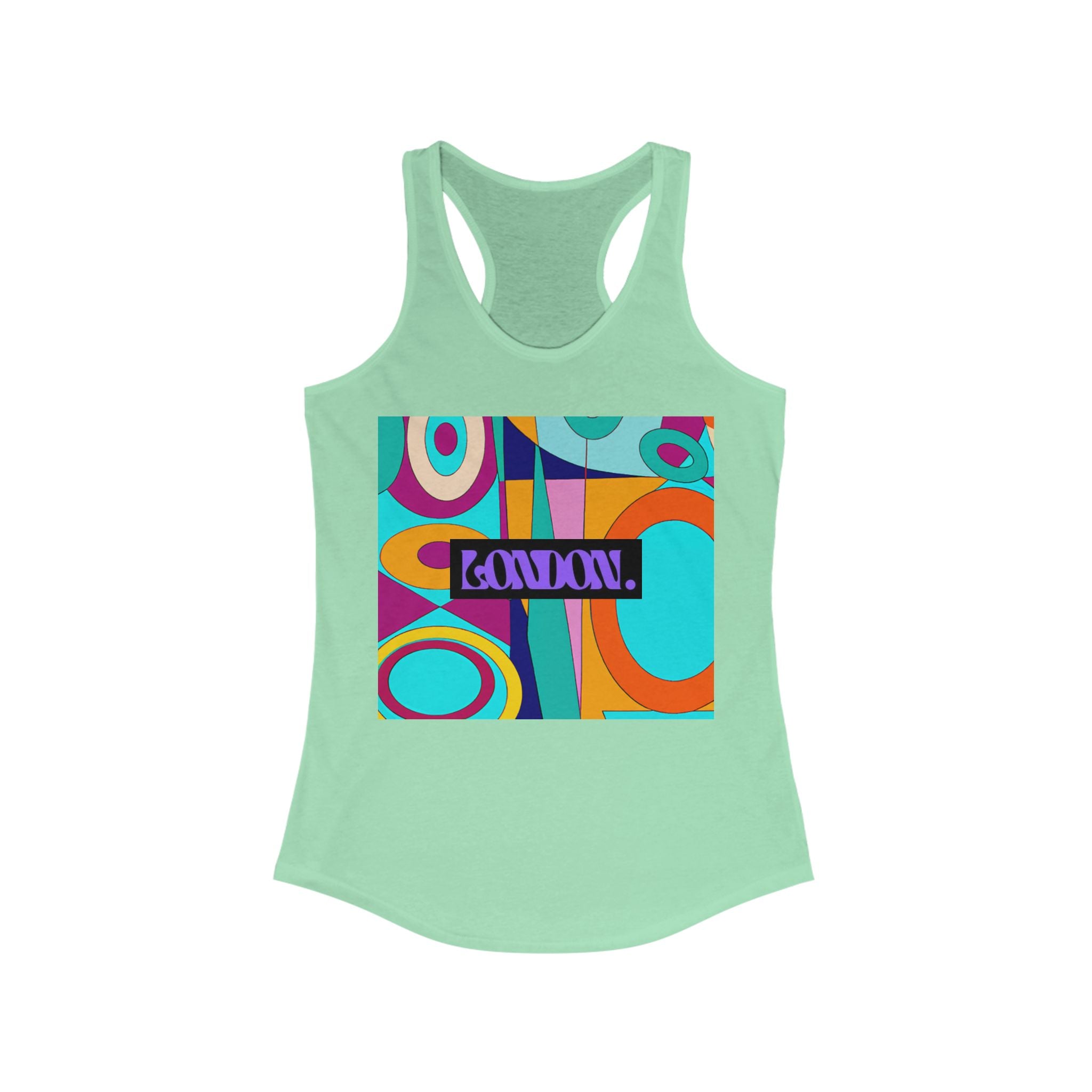 "Groovy Pixel Prismatics" - Racerback Tank Top