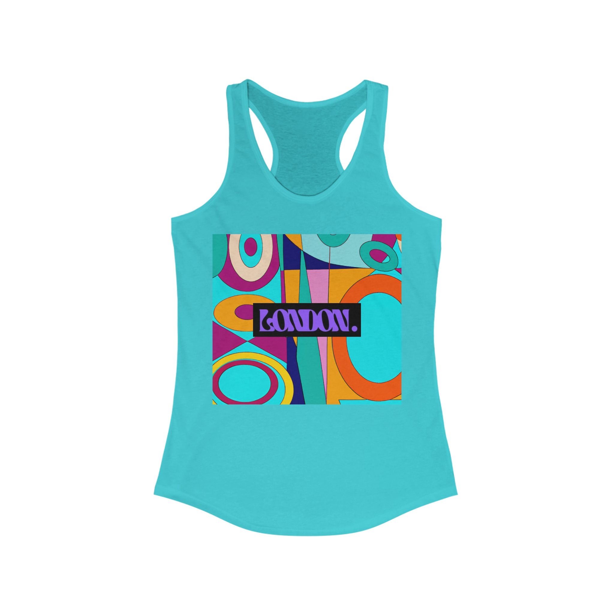 "Groovy Pixel Prismatics" - Racerback Tank Top