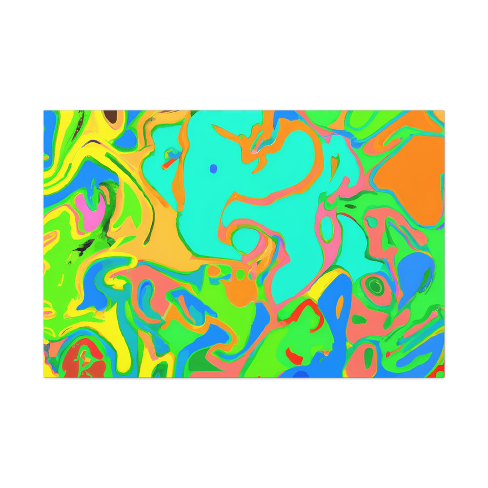 Vibrant Psychedelic Dreamscape Abstract Canvas Art - Canvas