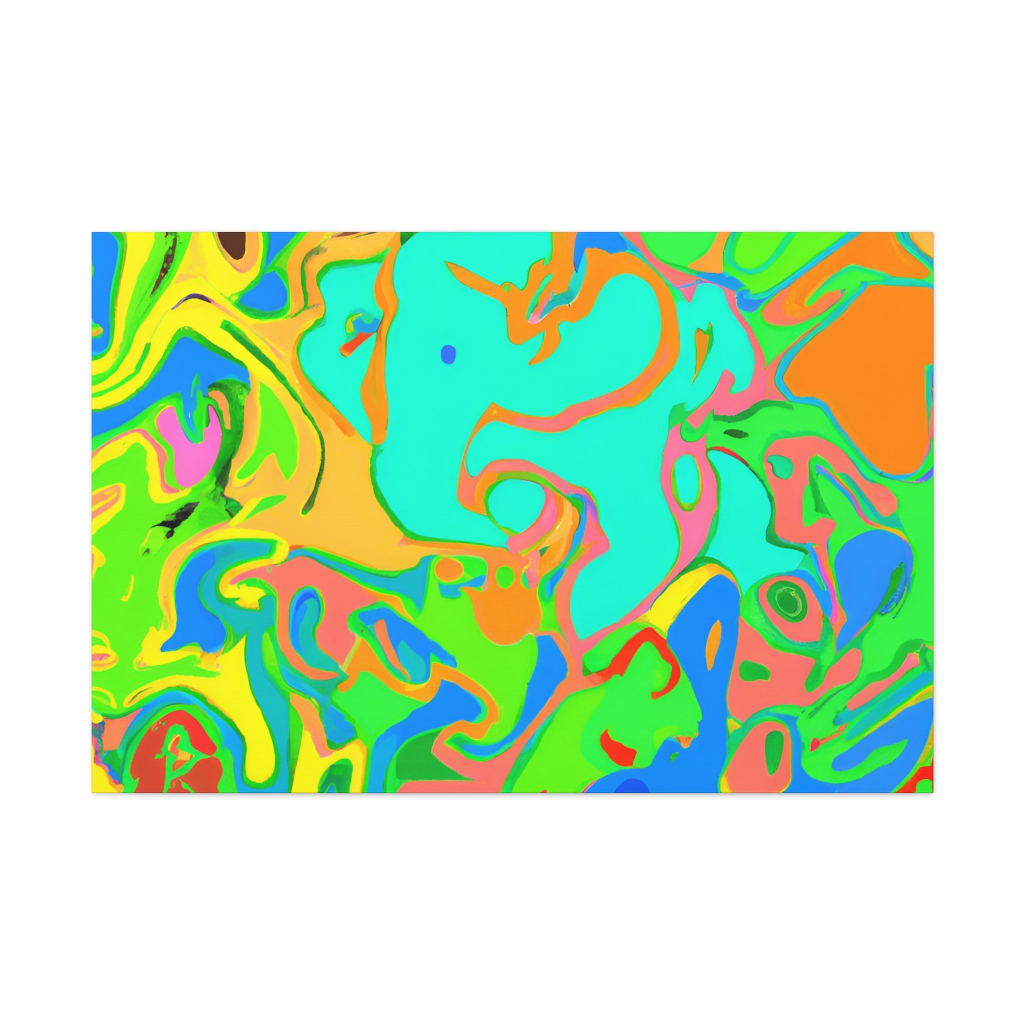 Vibrant Psychedelic Dreamscape Abstract Canvas Art - Canvas