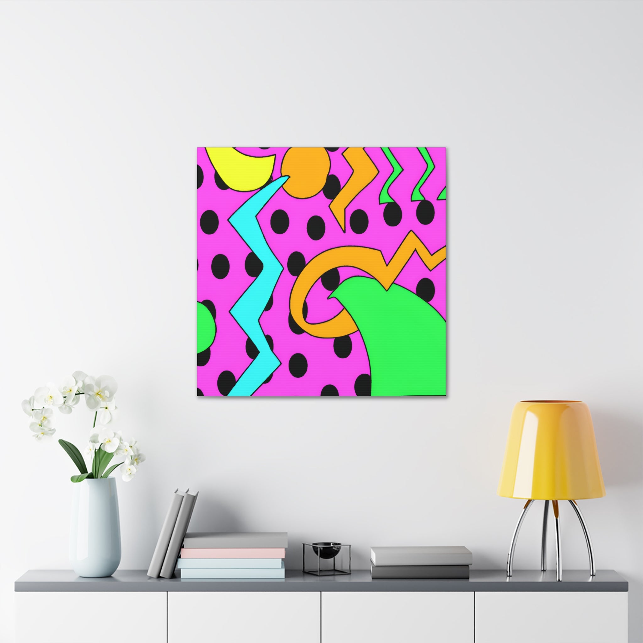 Vibrant Retro Pop Art Explosion Canvas Print - Canvas