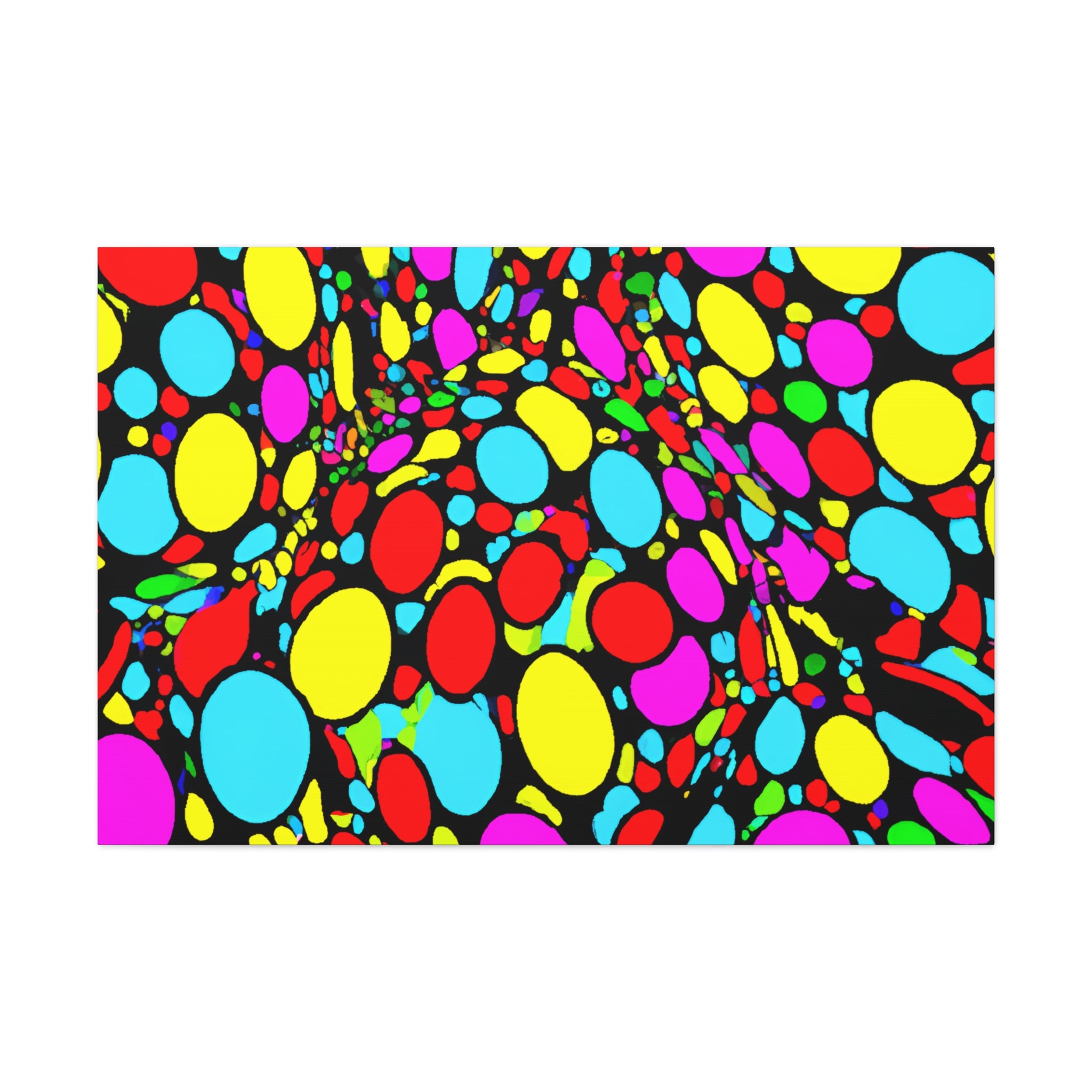 Vibrant Abstract Cell Party Canvas Art Print - Canvas