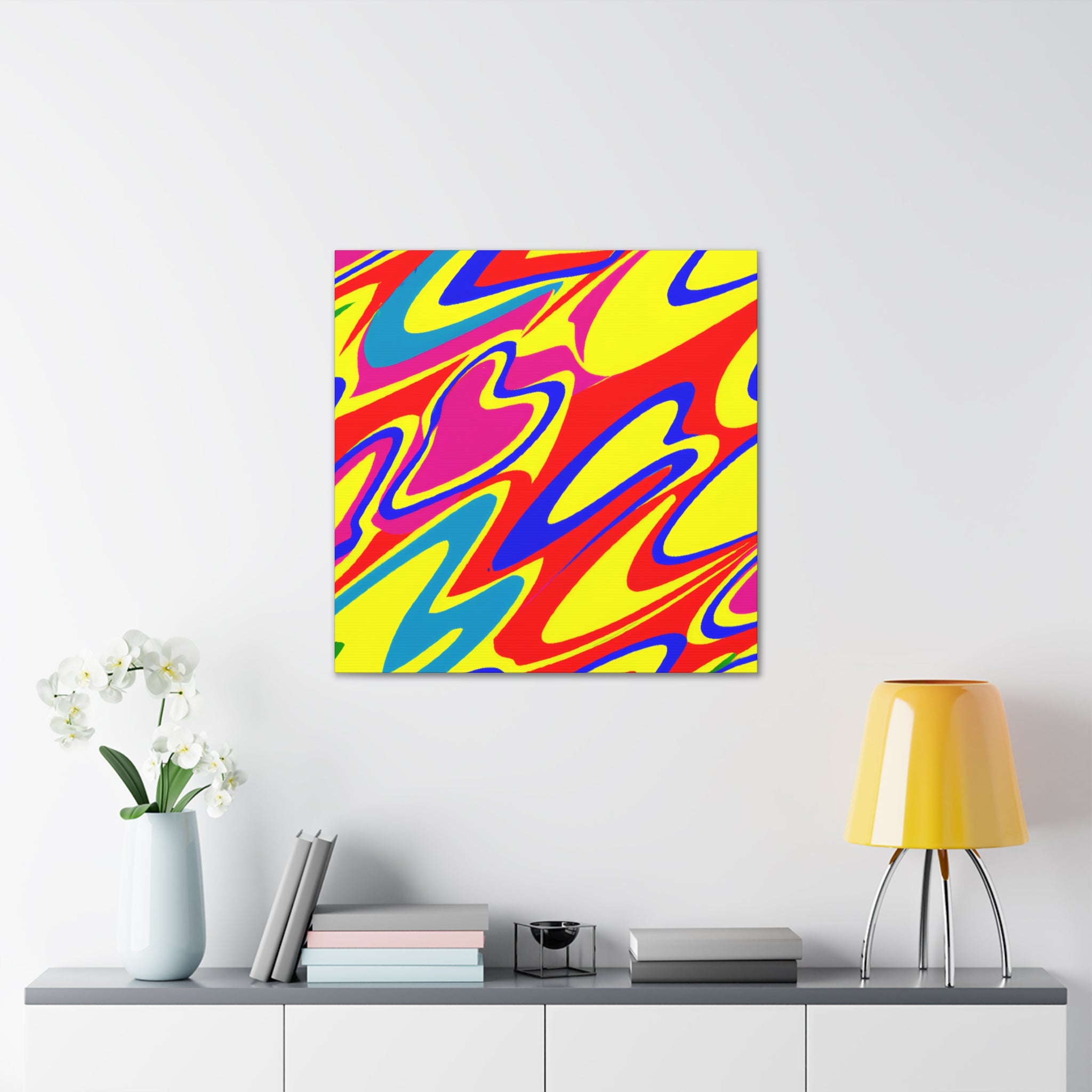 Vibrant Abstract Swirls Canvas Art Print - Canvas